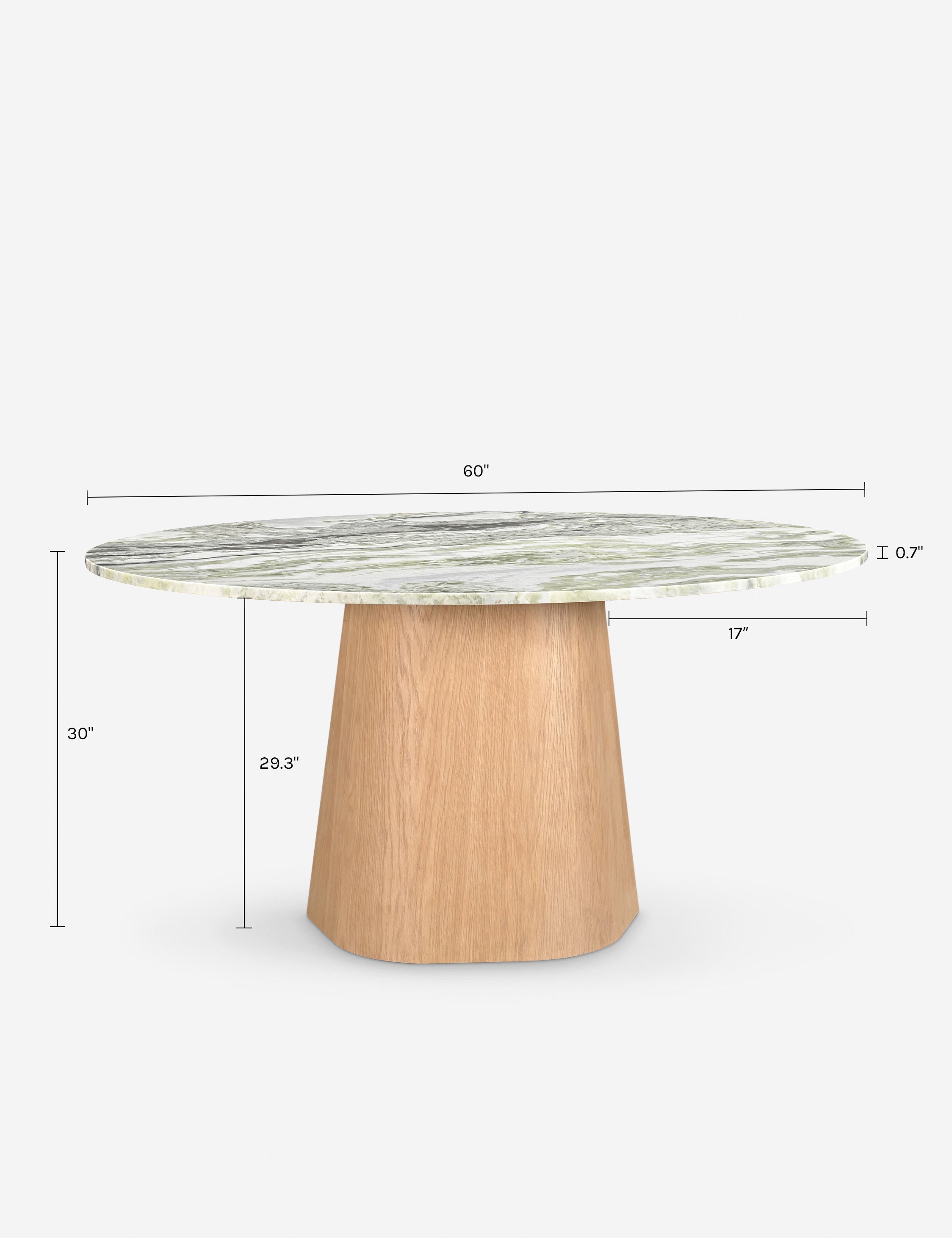 Lulu and Georgia Hendel Round Dining Table – Green Marble - view 7