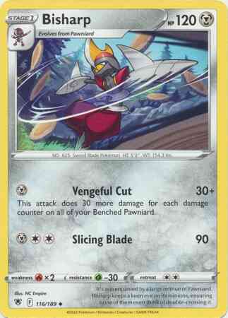 Uncommon swsh10-116 non-holo – Pokémon Bisharp - 116/189 - Uncommon [swsh10-116] [Non-Holo]