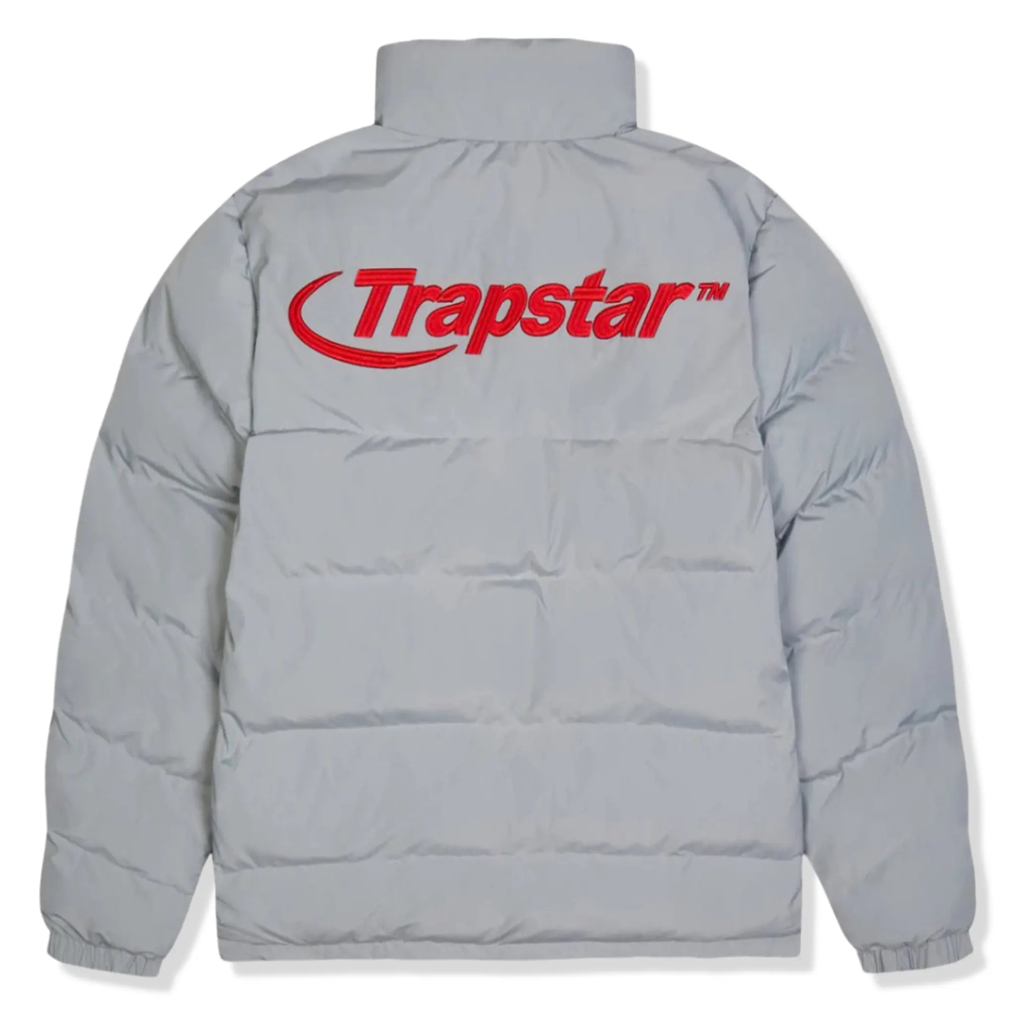 Trapstar Hyperdrive Light Grey Red Puffer Jacket - view 2