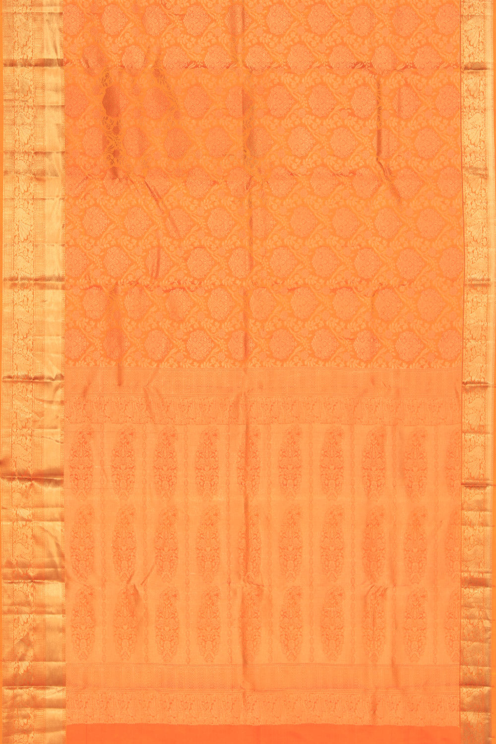 Kalanjali Kanchi Silk Mustard Saree – Women's - view 3