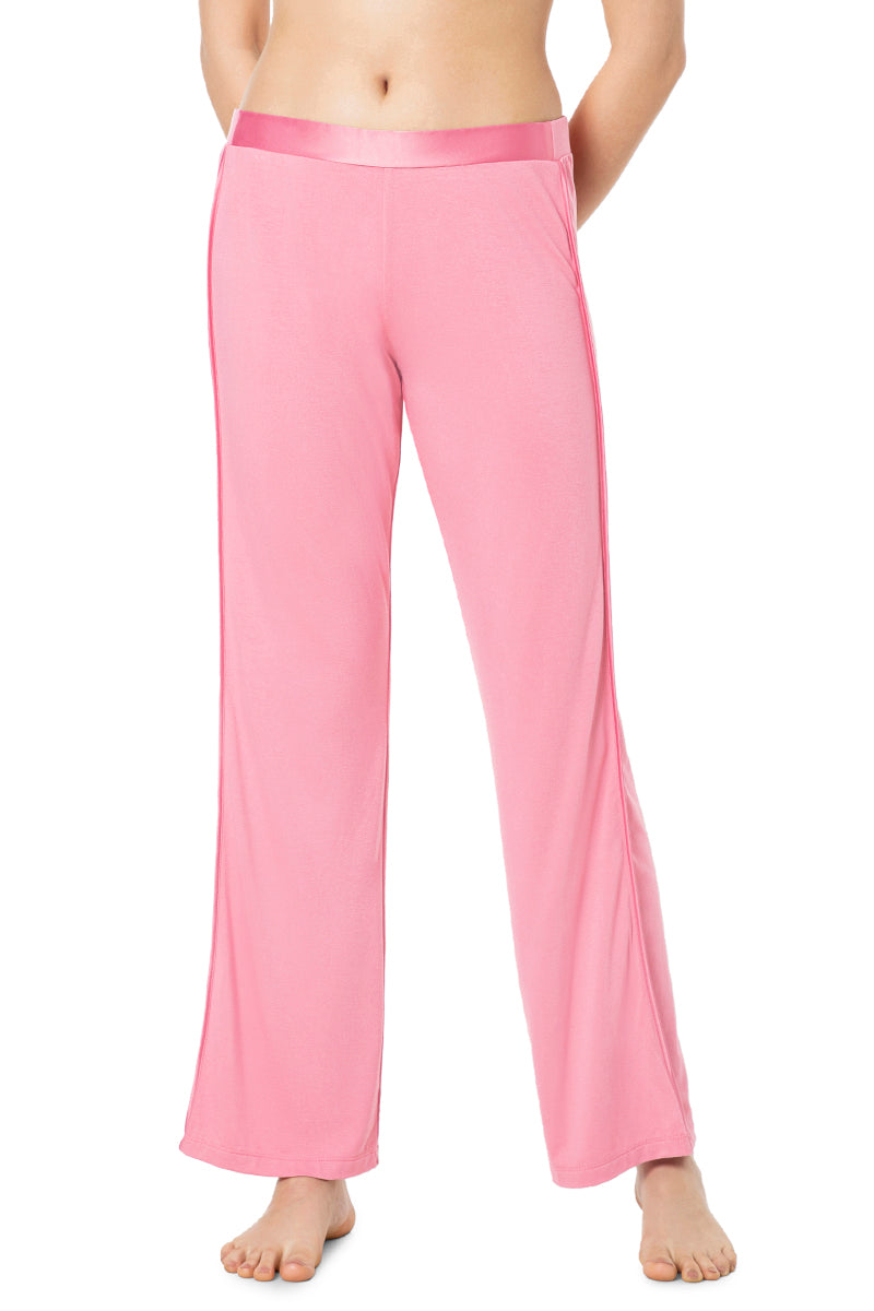 Amante Satin Edge Pyjama Bottom - Cashmere Rose