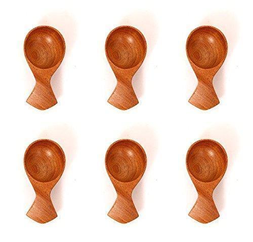 The Indus Valley Wooden Masala Spoon (Set of 12) Compact for Salt, Pickle, Turmeric, Spices [7 to 7.5 cm | Neem Wood] - view 2