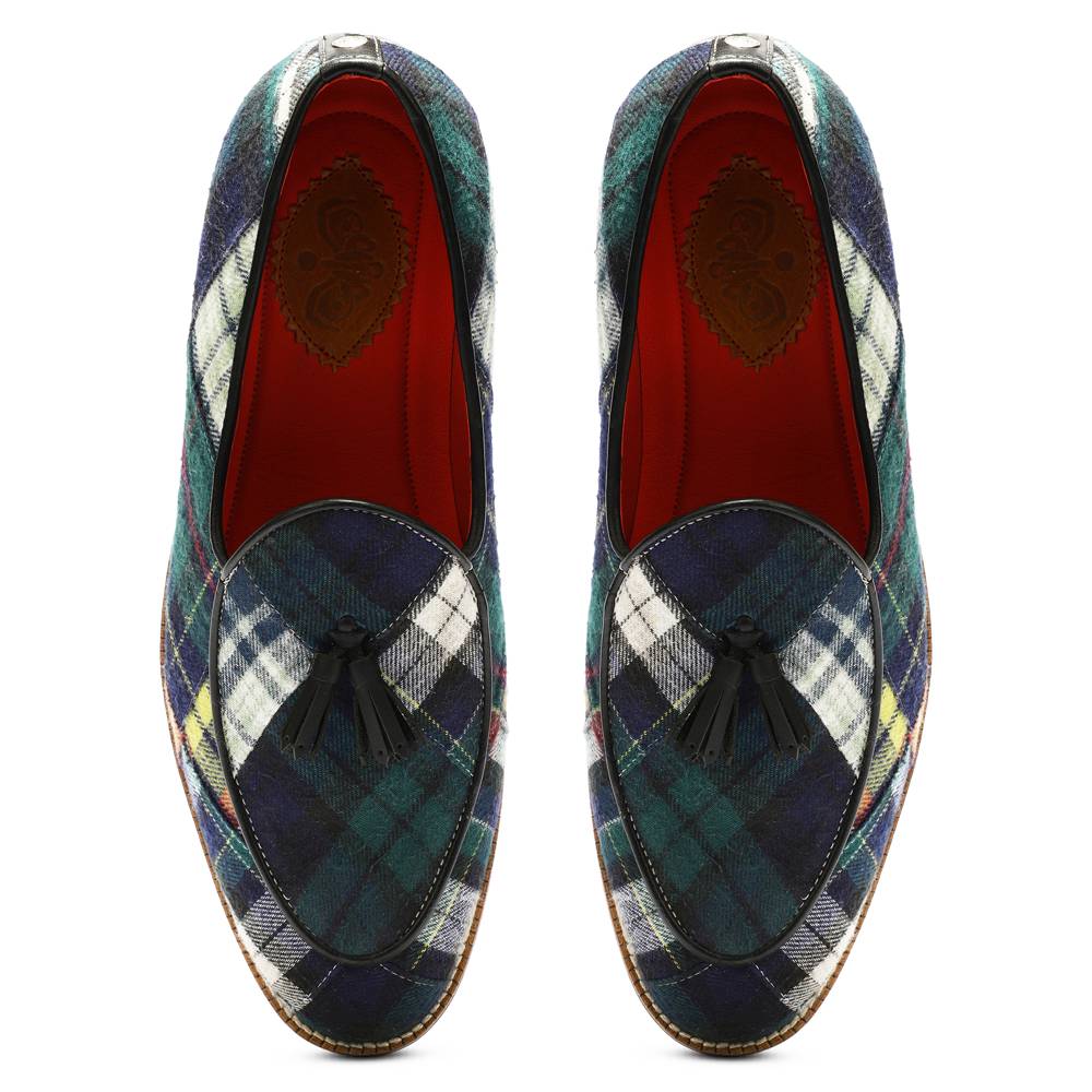 Banjaaran India Green Tartans Slip_on for Men (discontinued) - view 2