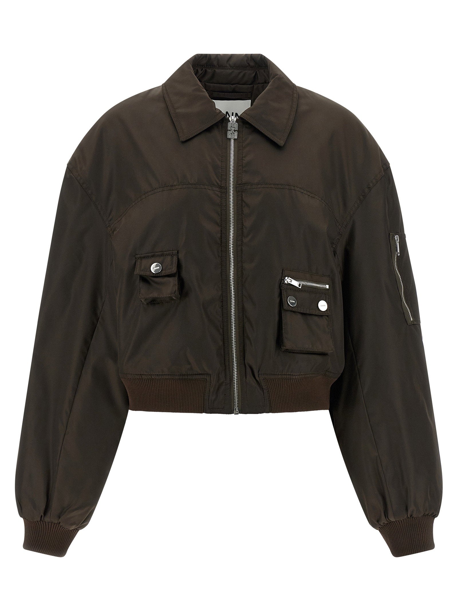 Ganni Duchesse Nylon Bomber Jacket - view 2