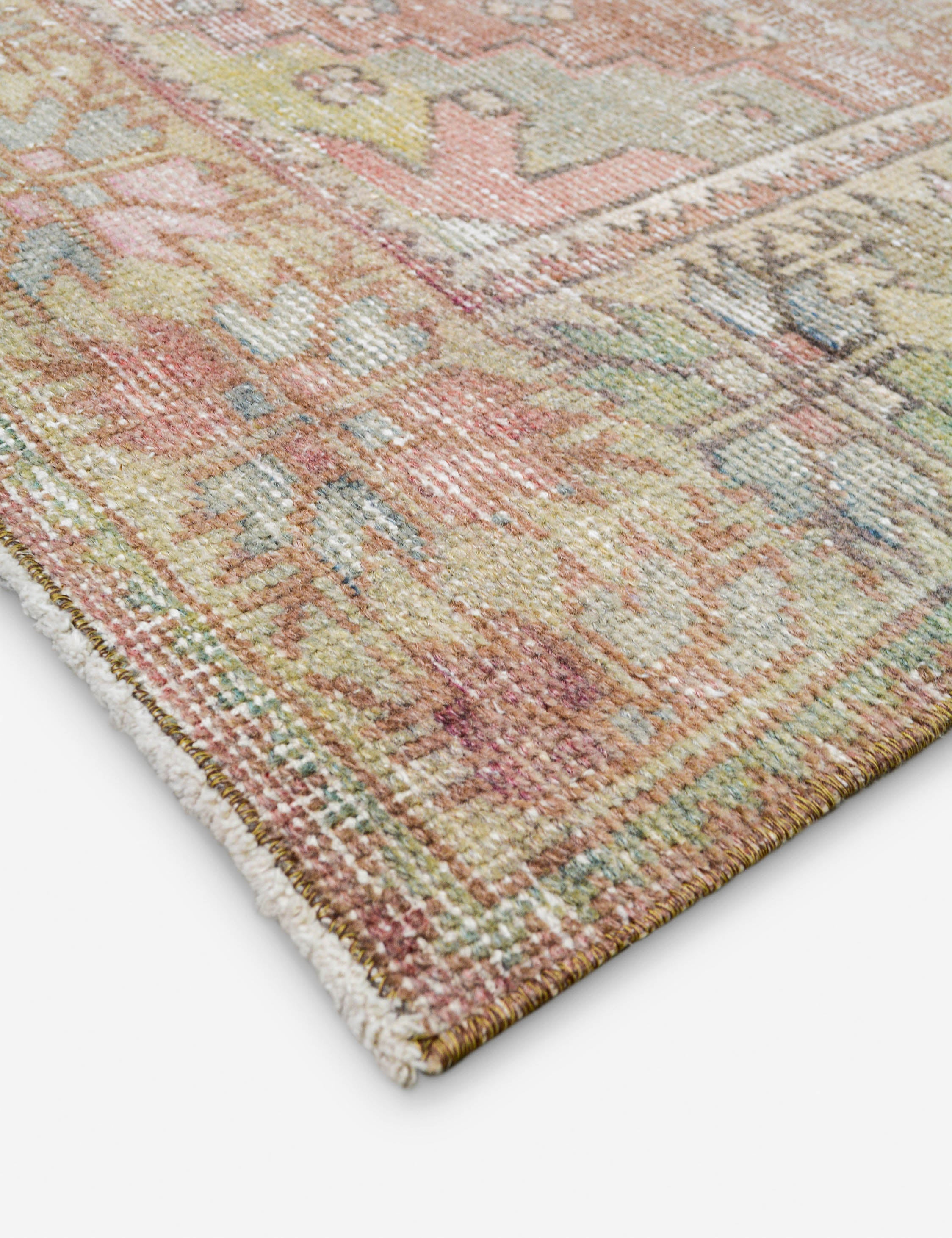 Lulu and Georgia Vintage Turkish Hand-Knotted Wool Rug No. 511, 4' 5" x 8' 2" - view 2