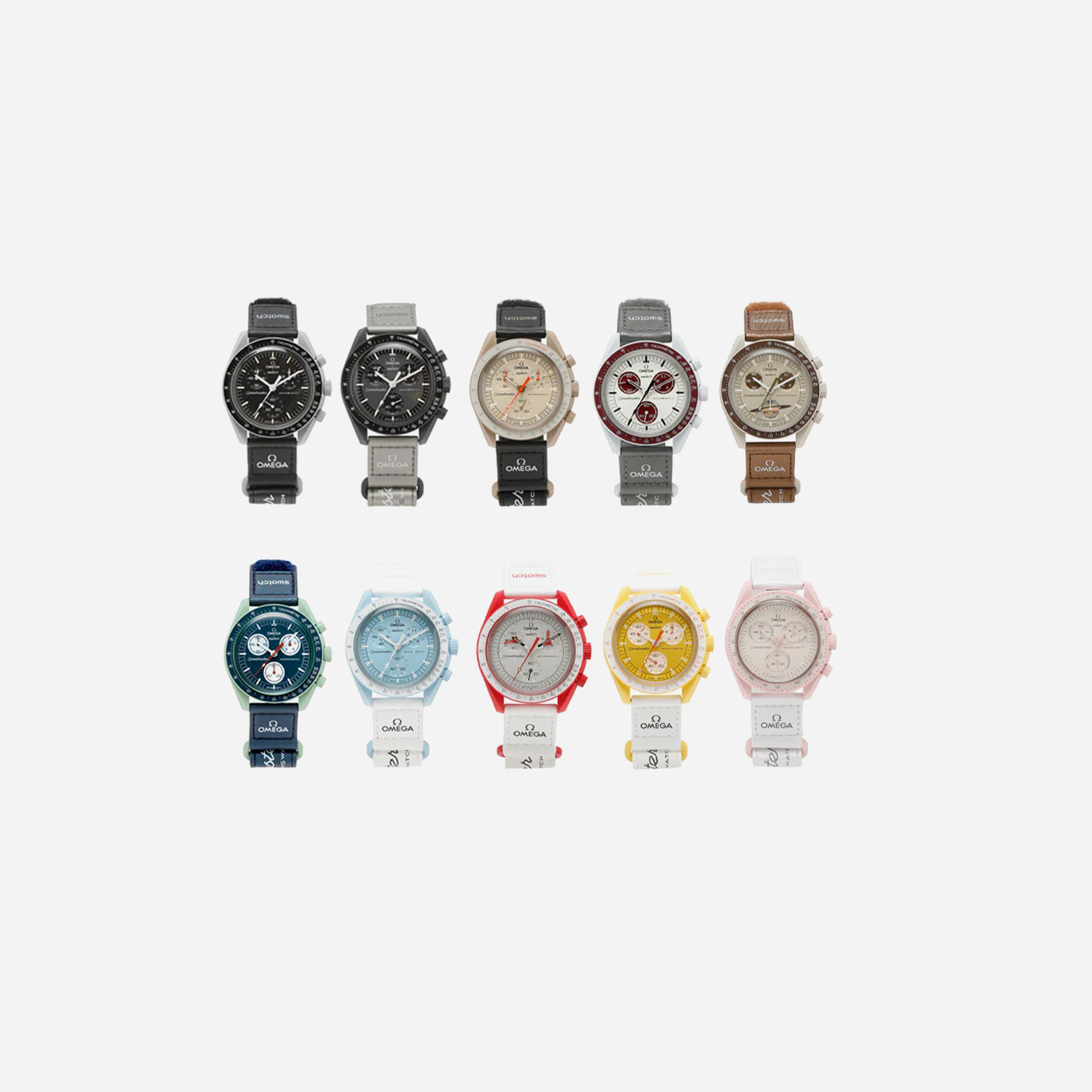 Swatch X Omega Bioceramic Moon Top 10 Set – Multi