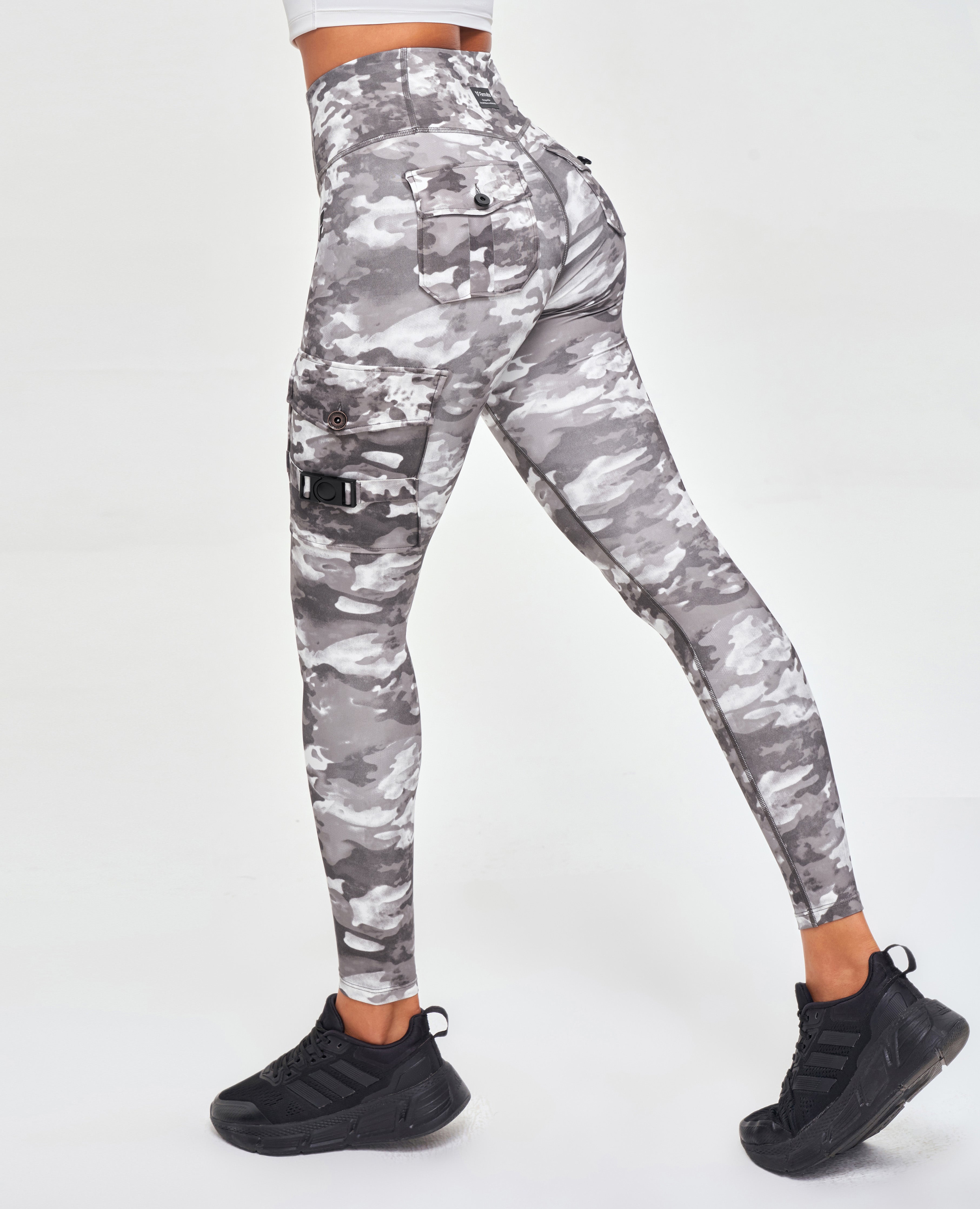 FIRM ABS Cargo Fitness Leggings - Tie Dye Camo - view 3