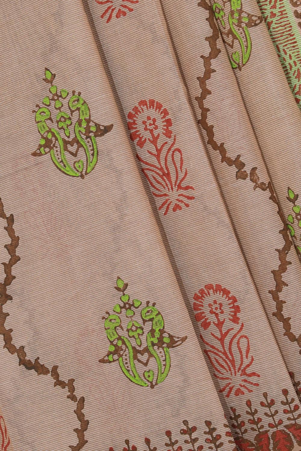 Kalanjali Ethnics Hand block printed cotton saree - view 2