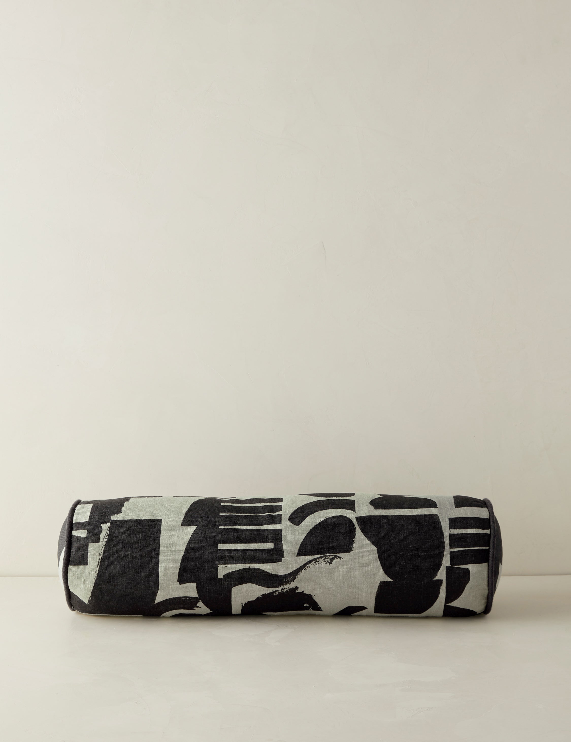 Lulu and Georgia Organic Shapes Linen Bolster Pillow by Sarah Sherman Samuel