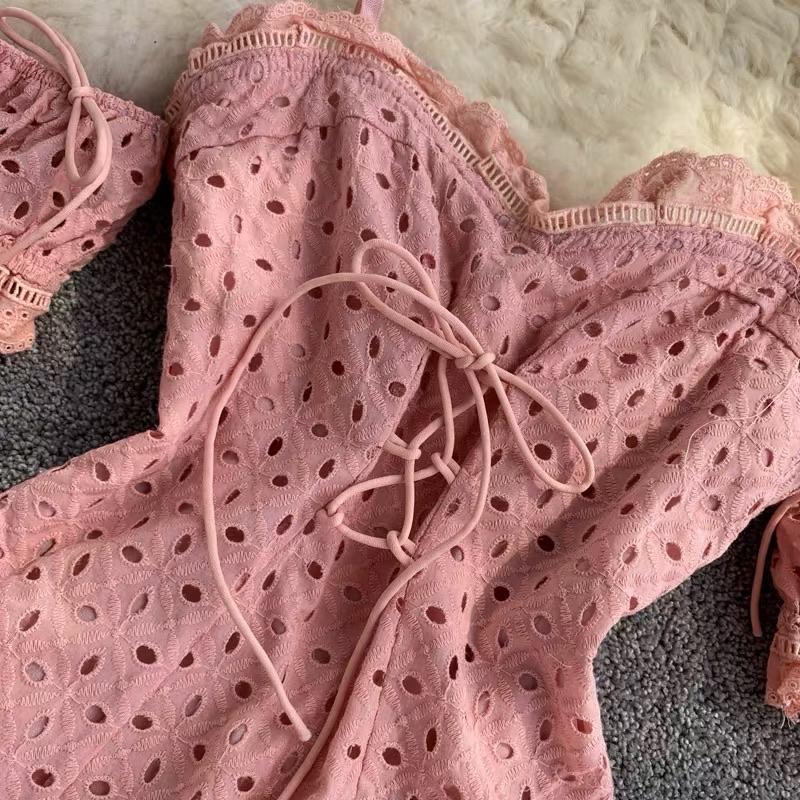 Alamode By Akanksha Onelone Eyelet Dress - view 3
