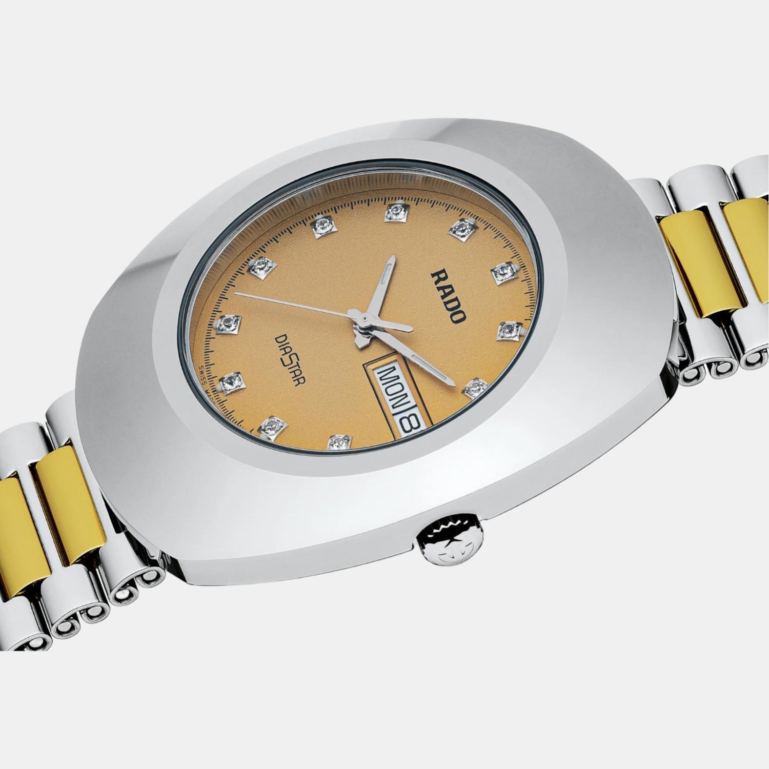 Rado Diastar Men Quartz Yellow Dial Analog Stainless Steel Watch R12391633 - view 2