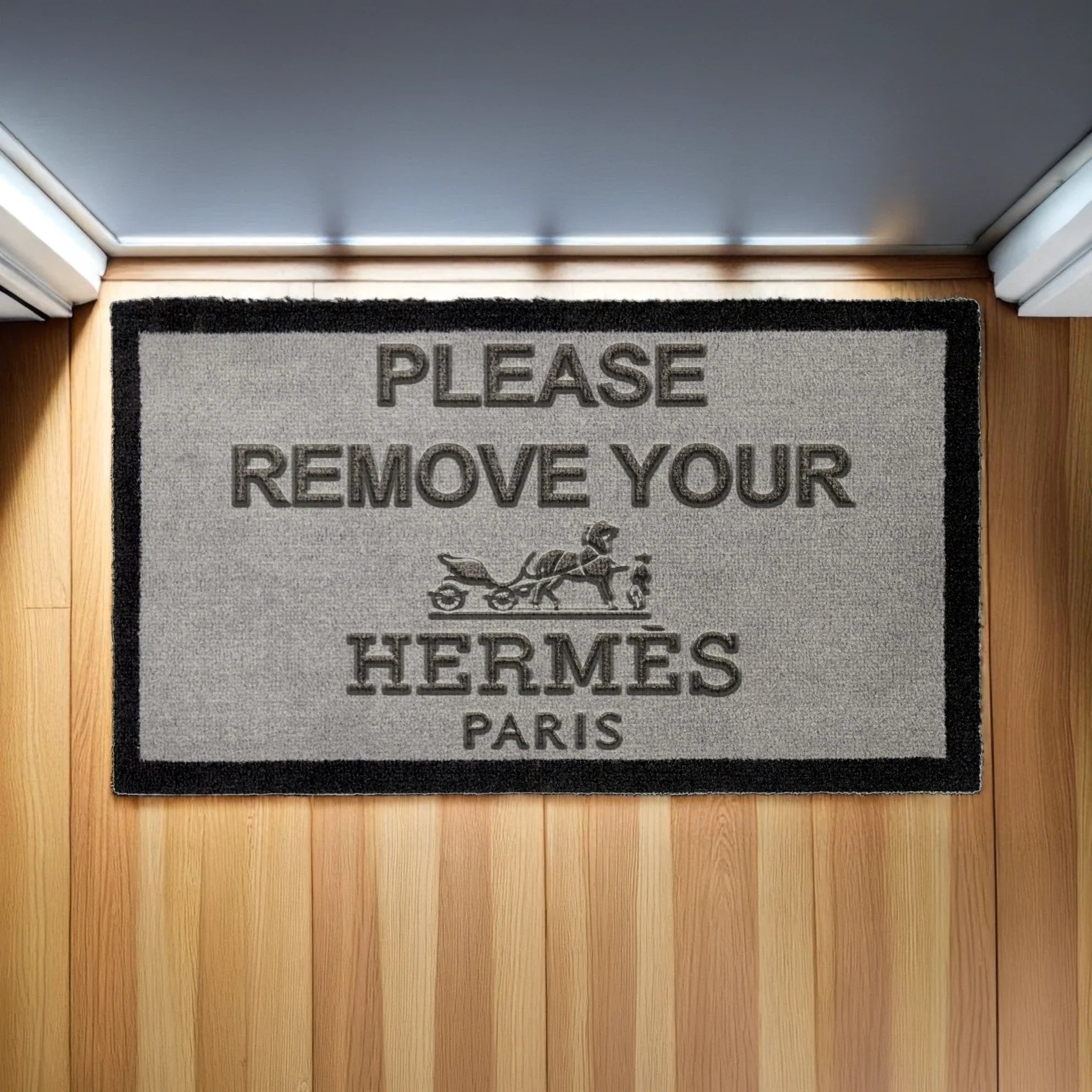 Project Crepslocker Hermès Paris Light Grey Doormat 70 x 40cm