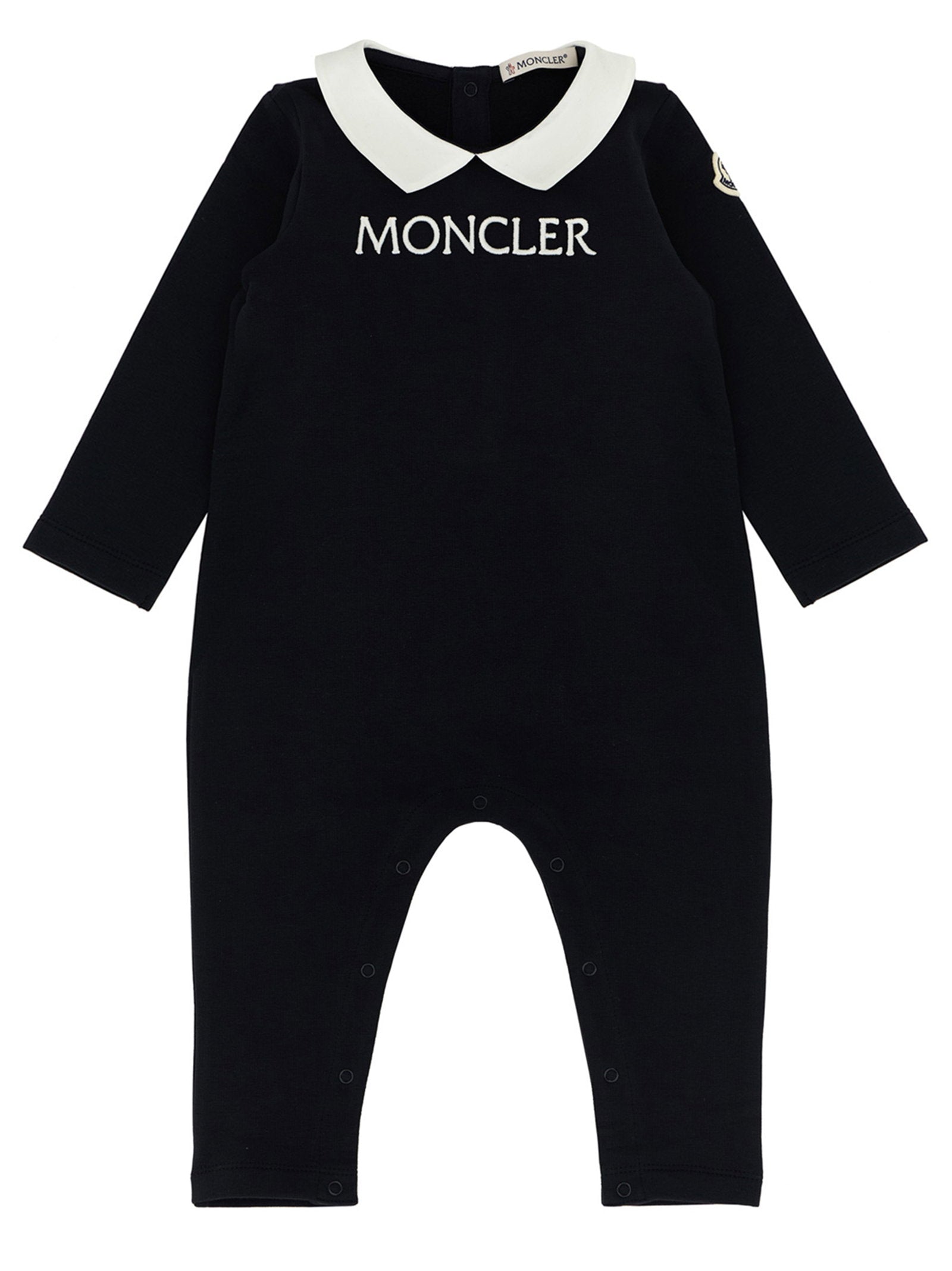 Moncler Enfant Logo Embroidery Jumpsuit – 95% cotton, 5% elastane
