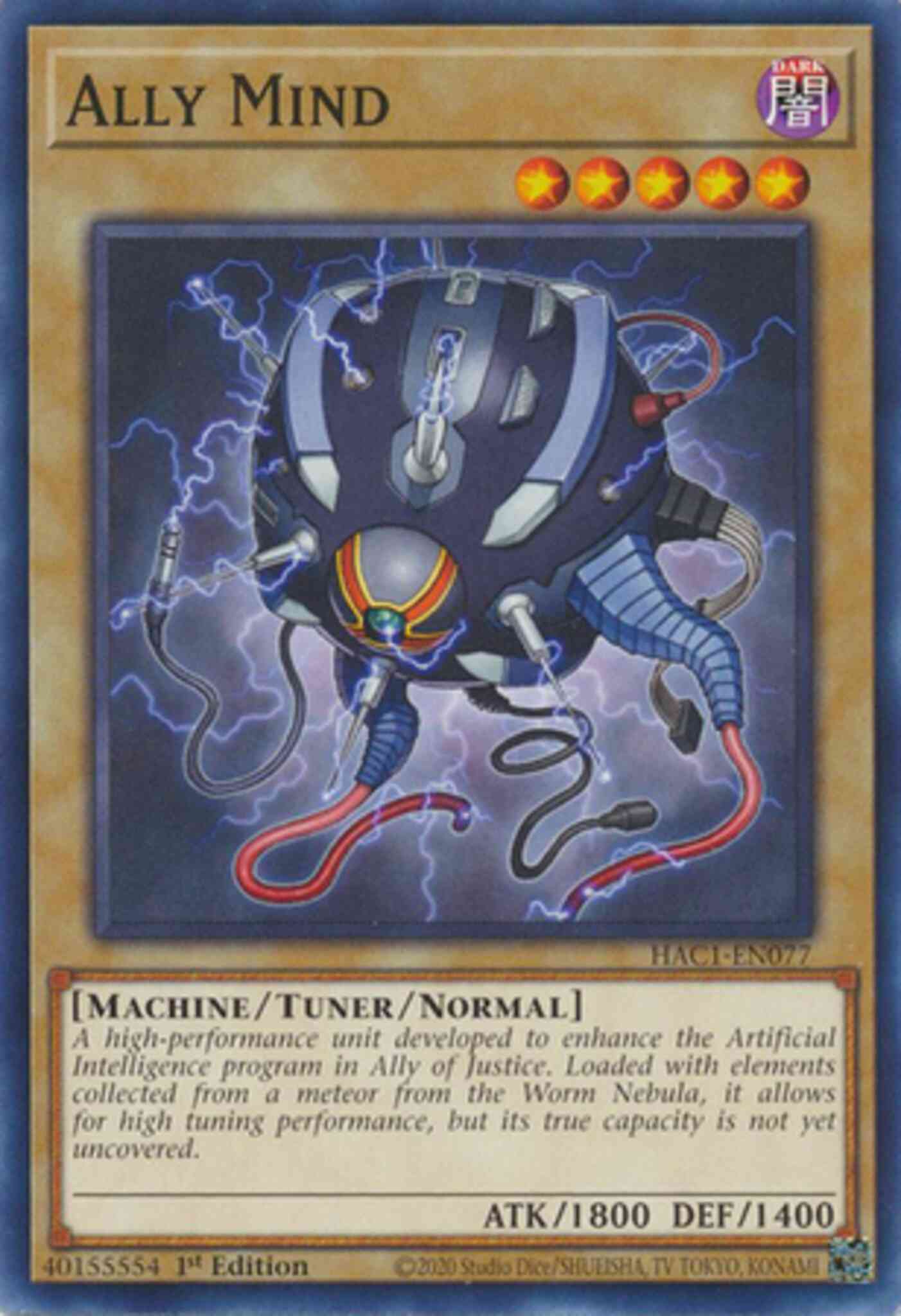 Yu-Gi-Oh! Ally Mind - HAC1-EN077 - Common - 1st Edition