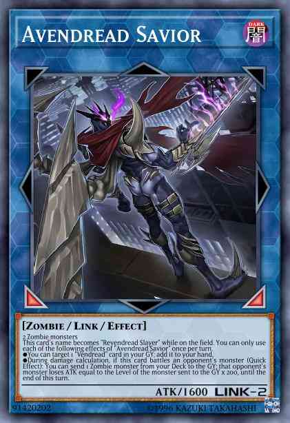 Yu-Gi-Oh! Avendread Savior - BLHR-EN045 - Secret Rare - 1st Edition