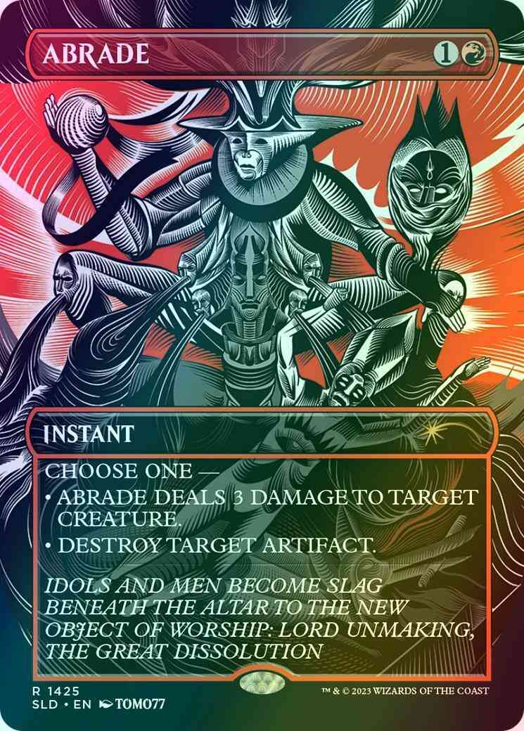 Abrade 1425 borderless – Magic Abrade [1425] [Borderless] [Absolute Annihilation] [Secret Lair Drop] [Foil]