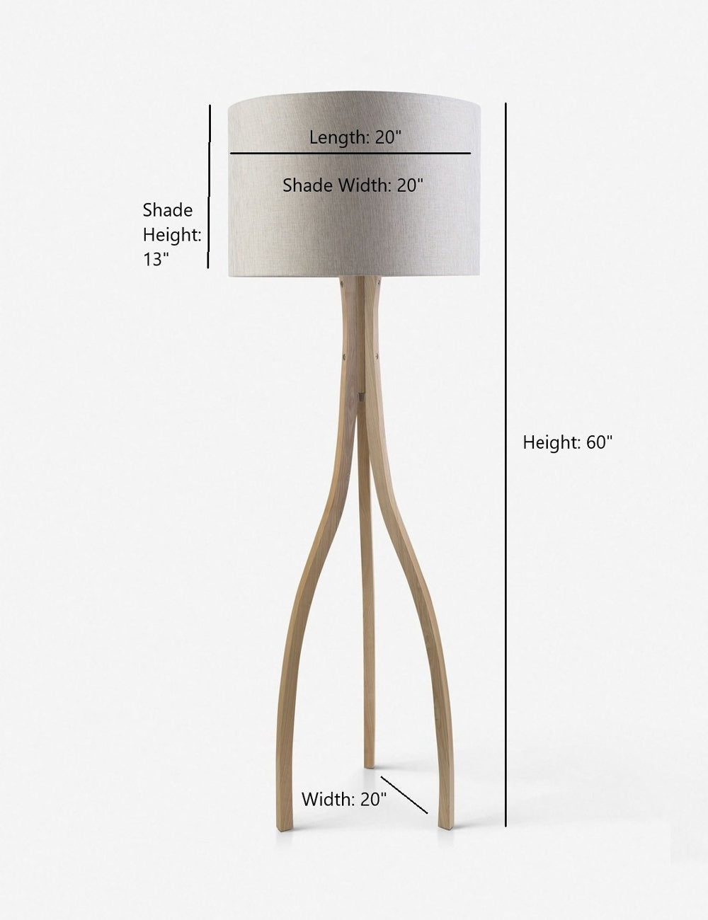 Lulu and Georgia Lewis Wishbone Floor Lamp - view 2