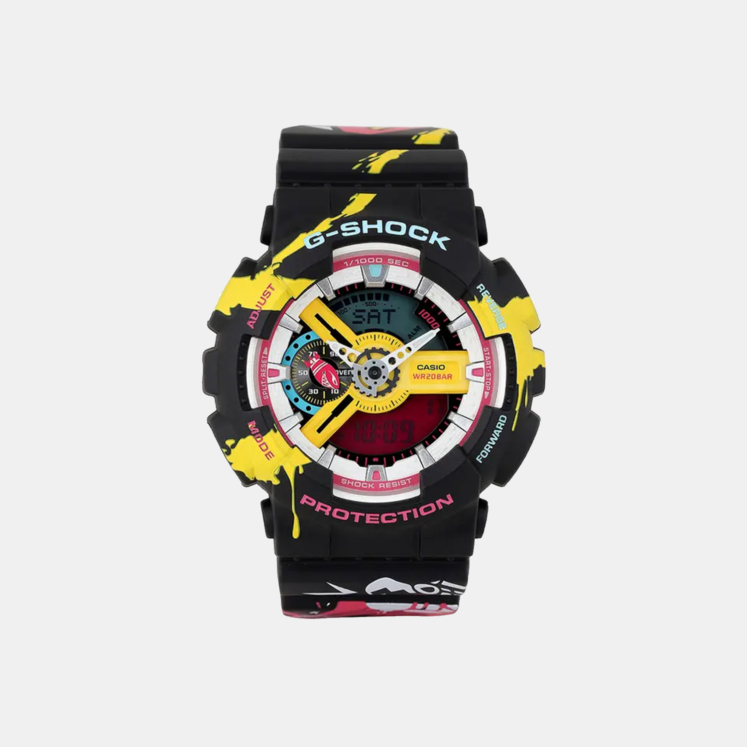 Casio G-Shock Men Quartz Two Tone Dial Analog-Digital Resin Watch G1482