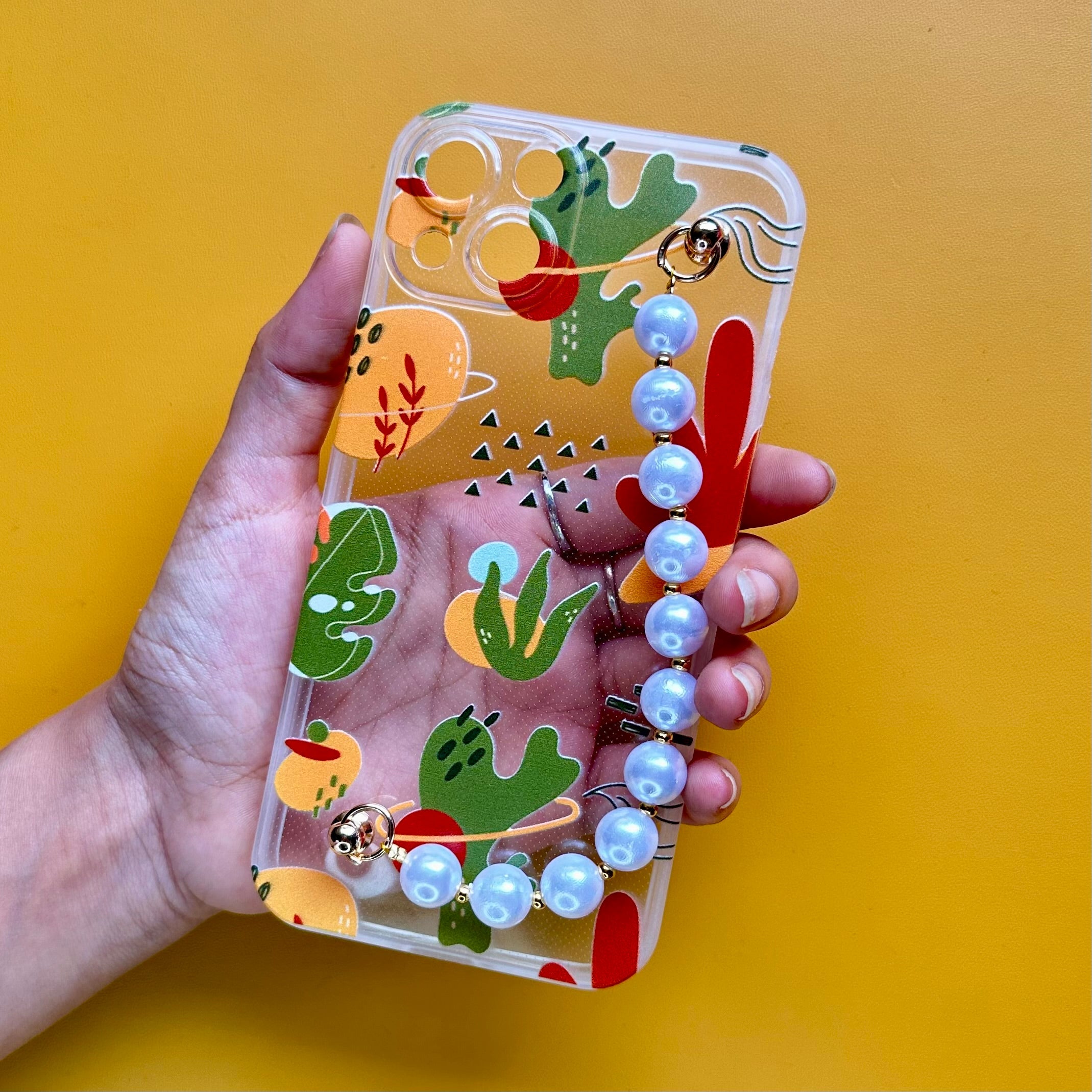 Casebasket Green Grove Transparent Pearl Phone Cover