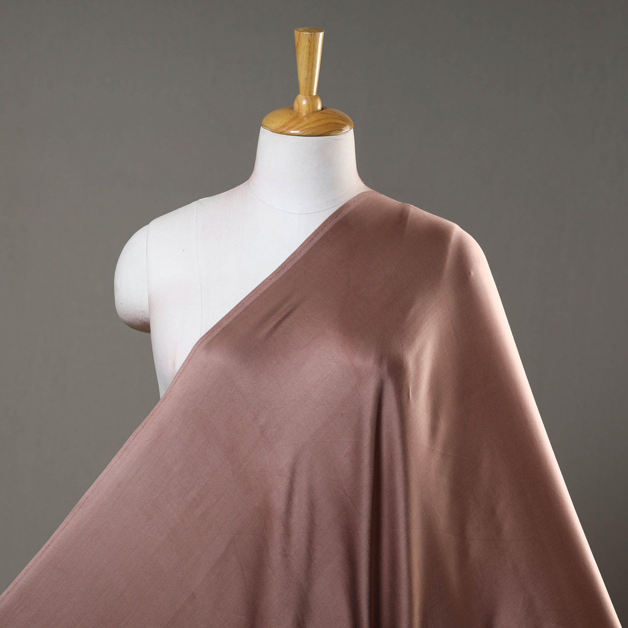KACHCHH JI CHHAAP Brown - Plain Pure Modal Silk Fabric 04