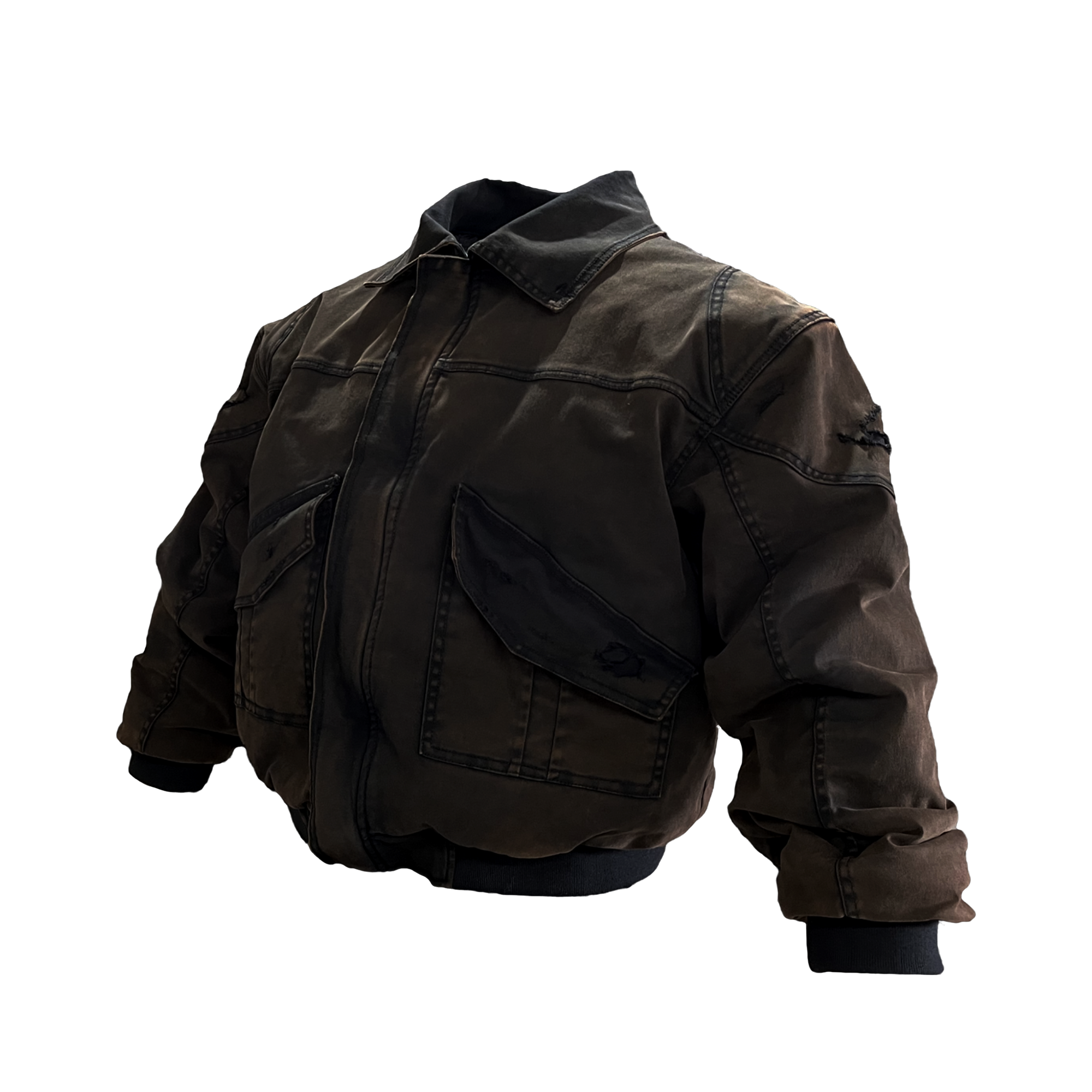 Unreborn Project Faded Flight Bomber Jacket - view 2