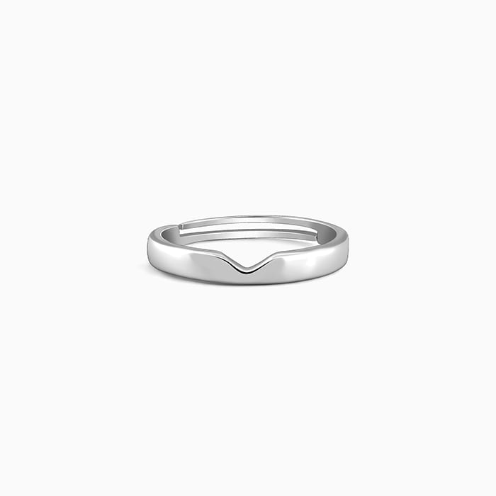 GIVA Jewellery Silver Classic Ring Band For Him