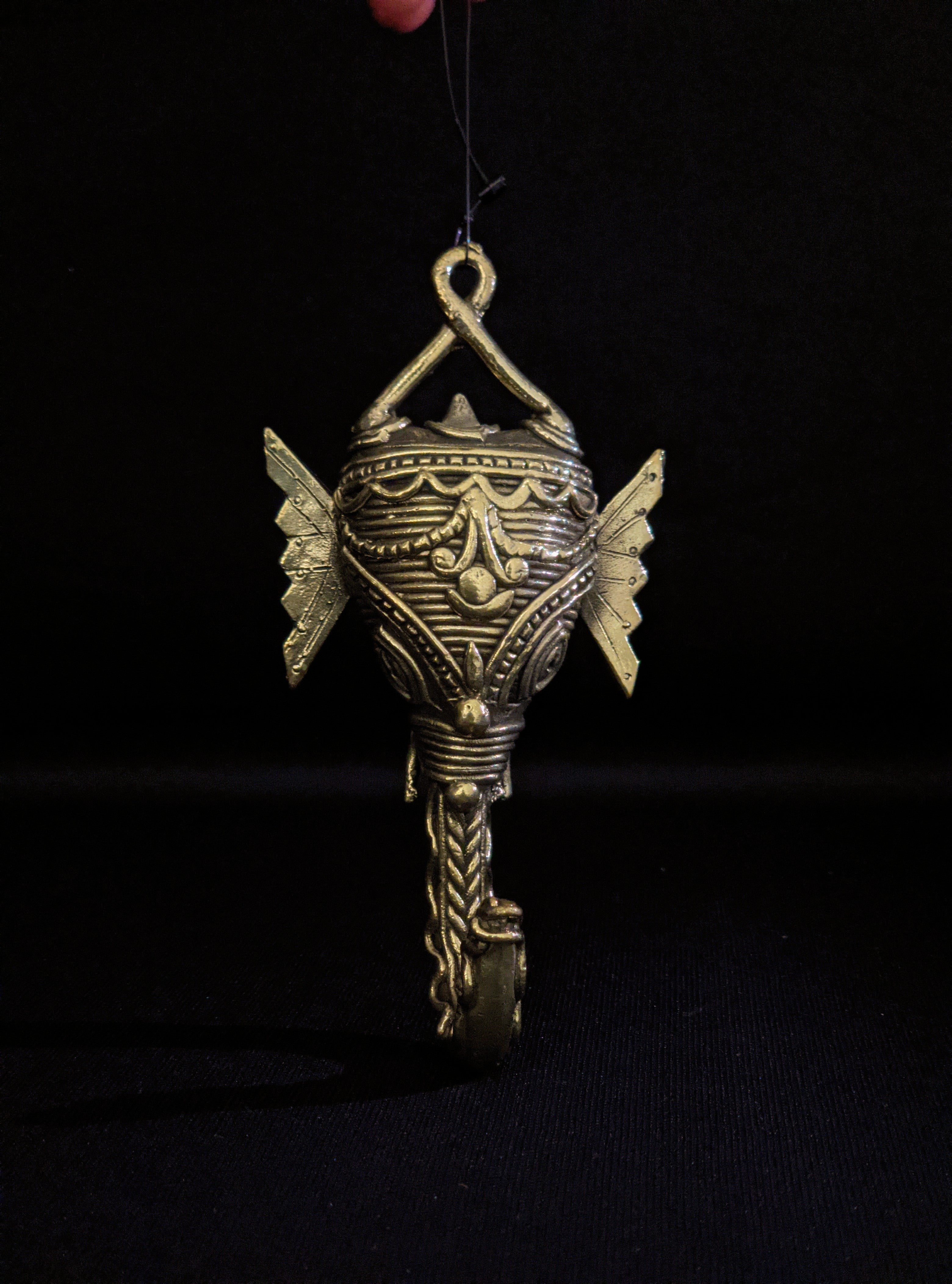 IndianVillèz Handmade Dhokra Elephant Head Hander