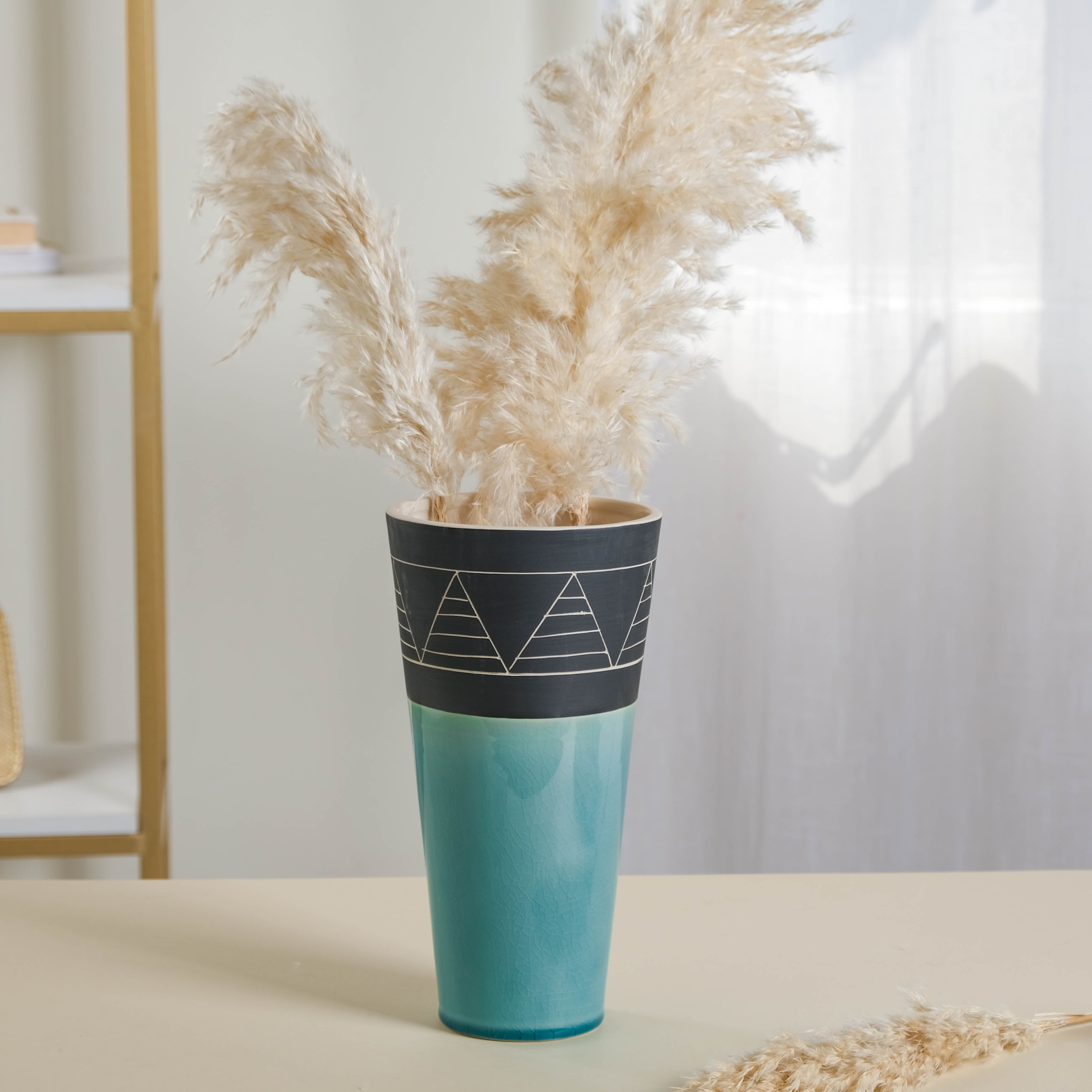 Nestasia Blue Contemporary Vase