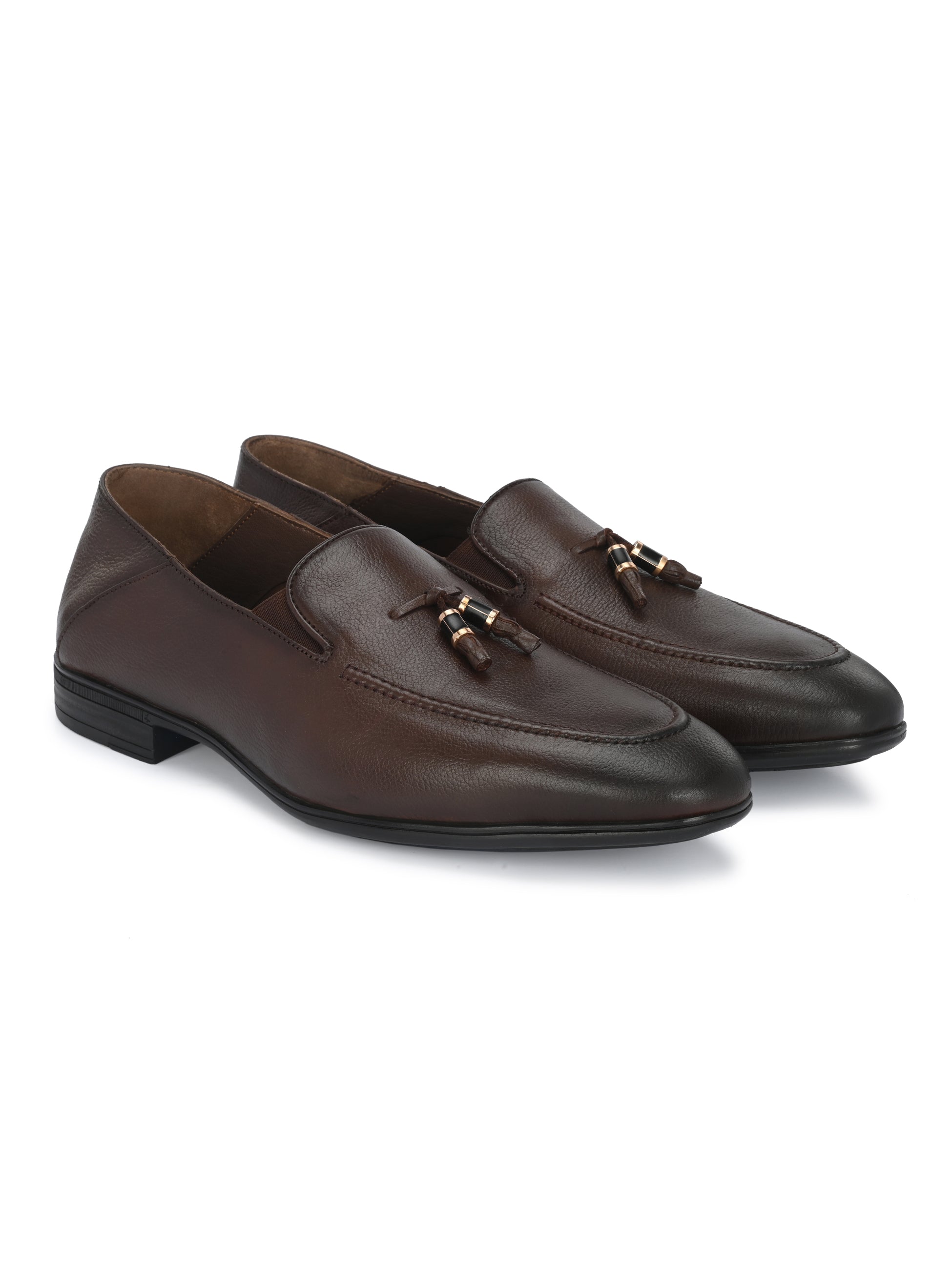 Egoss Shoes Egoss Gold Tassel Loafers for Men - view 10