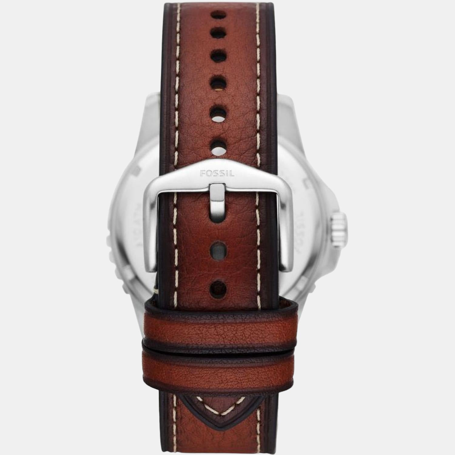 Fossil Blue Dive Men Quartz Green Dial Analog Leather Watch FS5961 - view 2