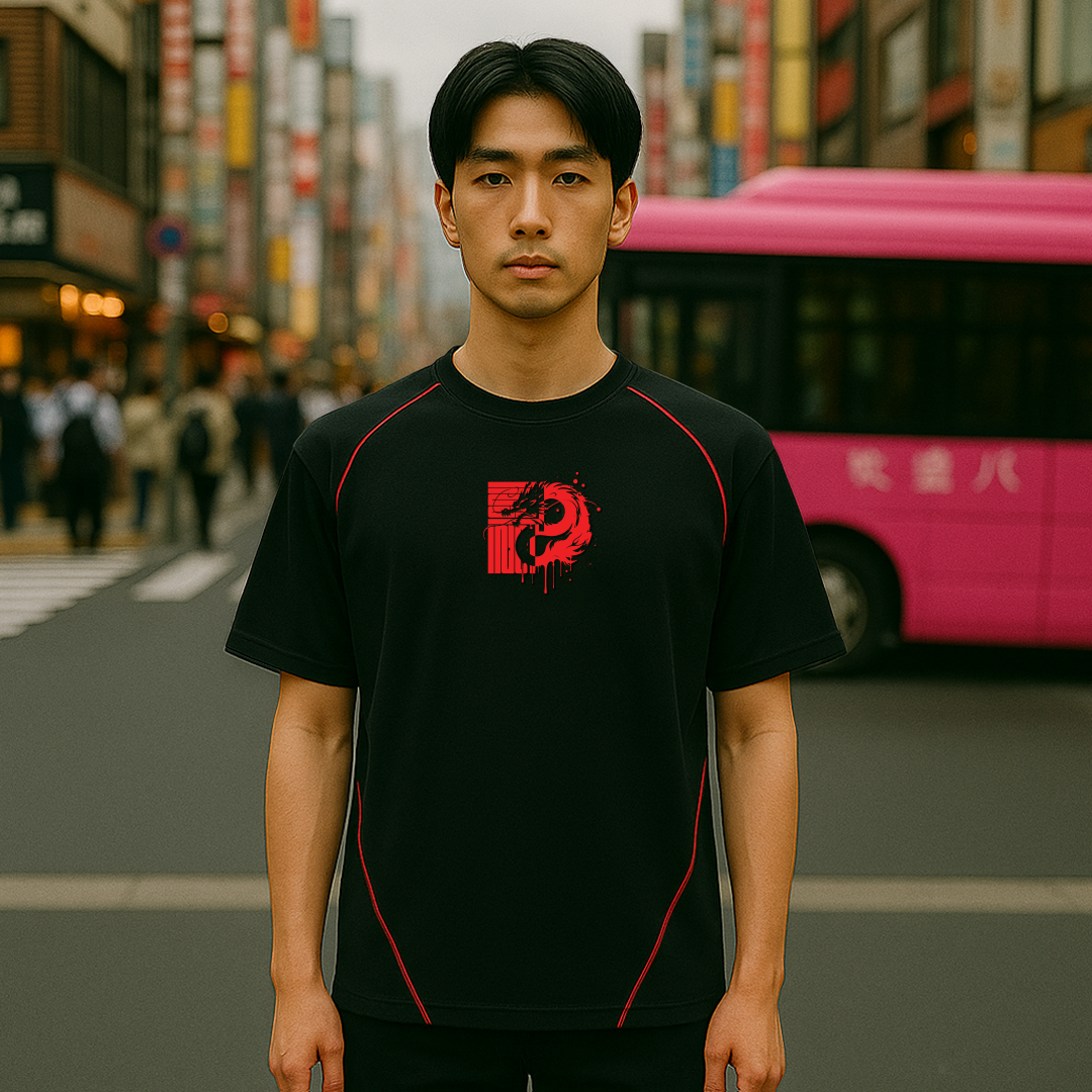 Instinct First The First Dragon - Oversized T-Shirt (BlacK) - view 4