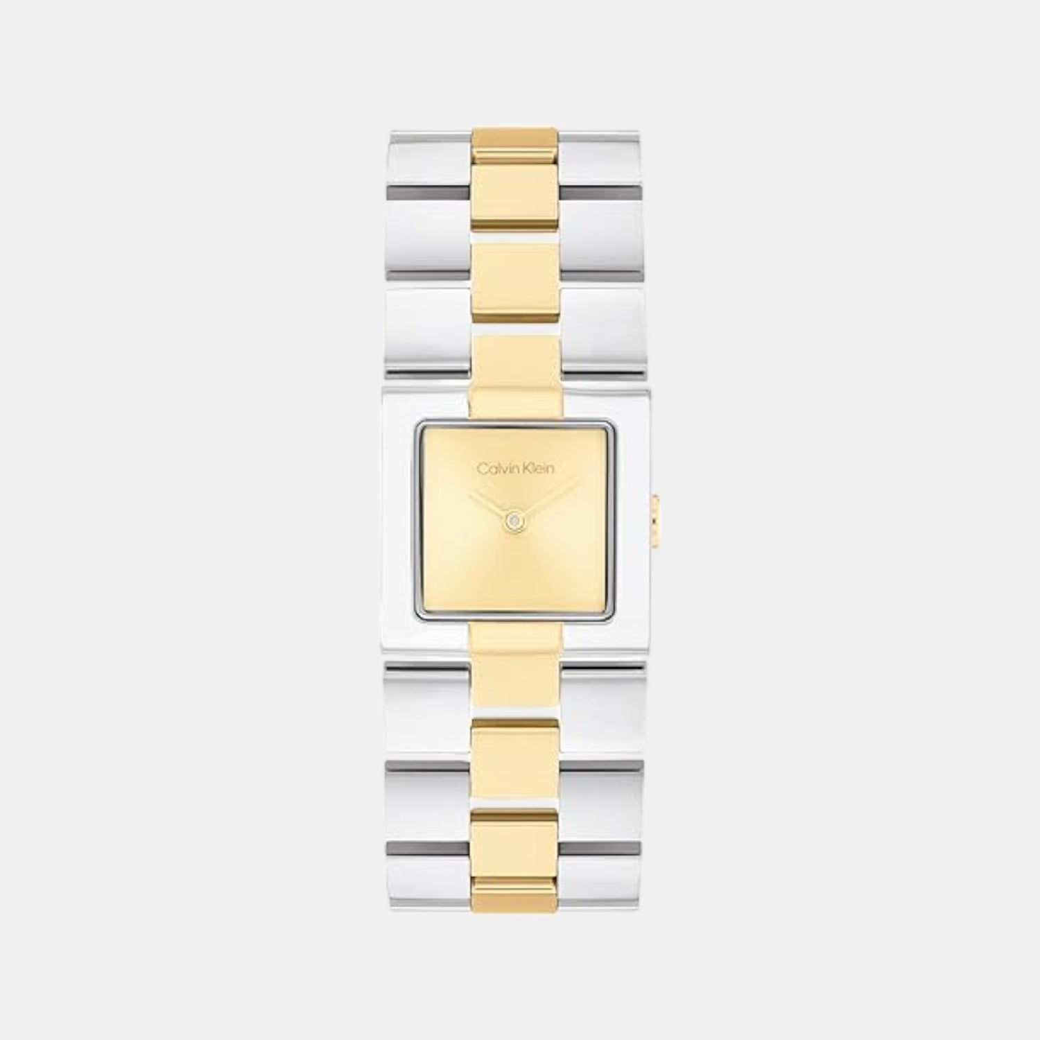 Calvin Klein Ck Meridian Women Quartz Thin Gold Dial Analog Stainless Steel Watch 25100115