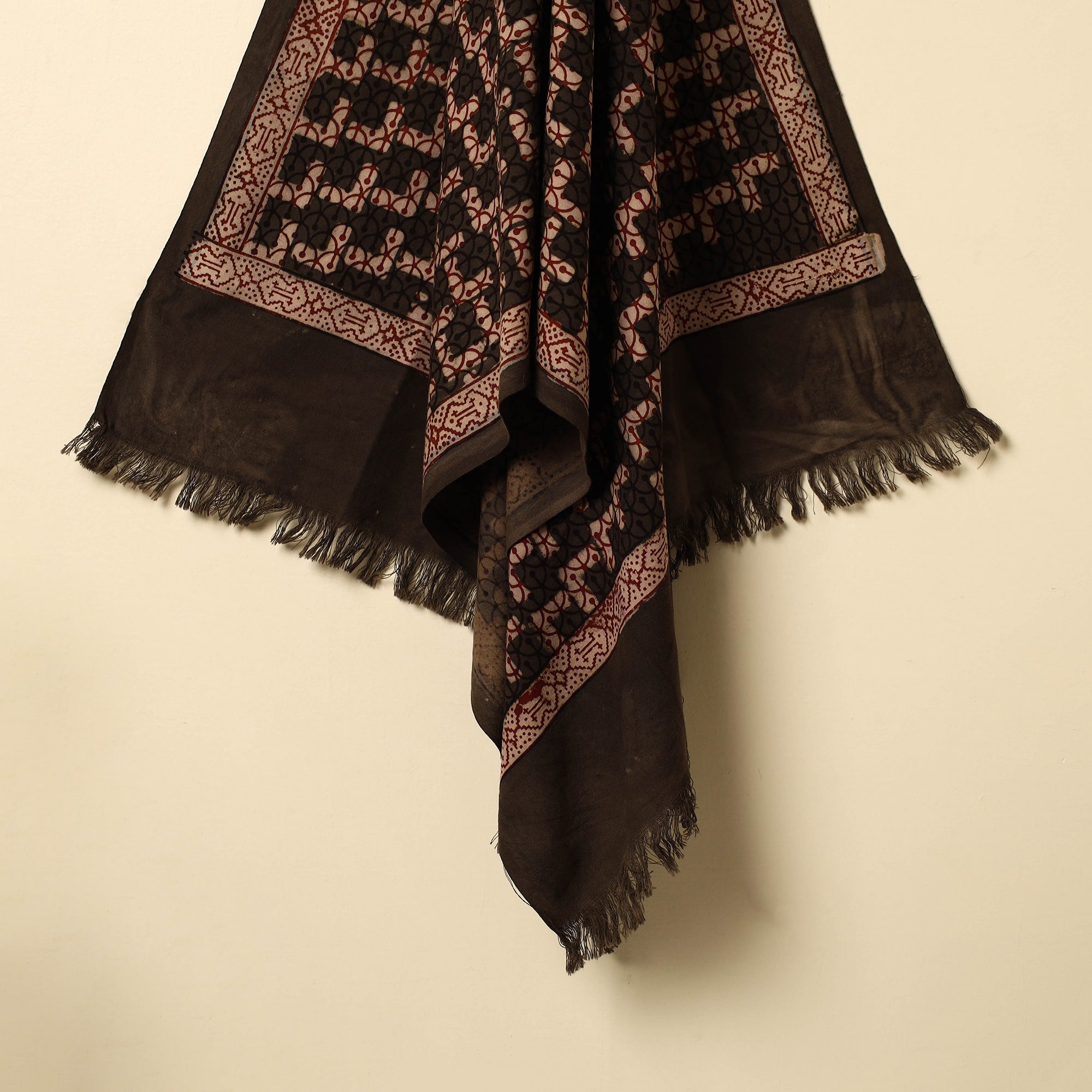 HAVELI CHRONICLES Brown - Pipad Block Printed Cotton Handloom Towel 19 - view 2
