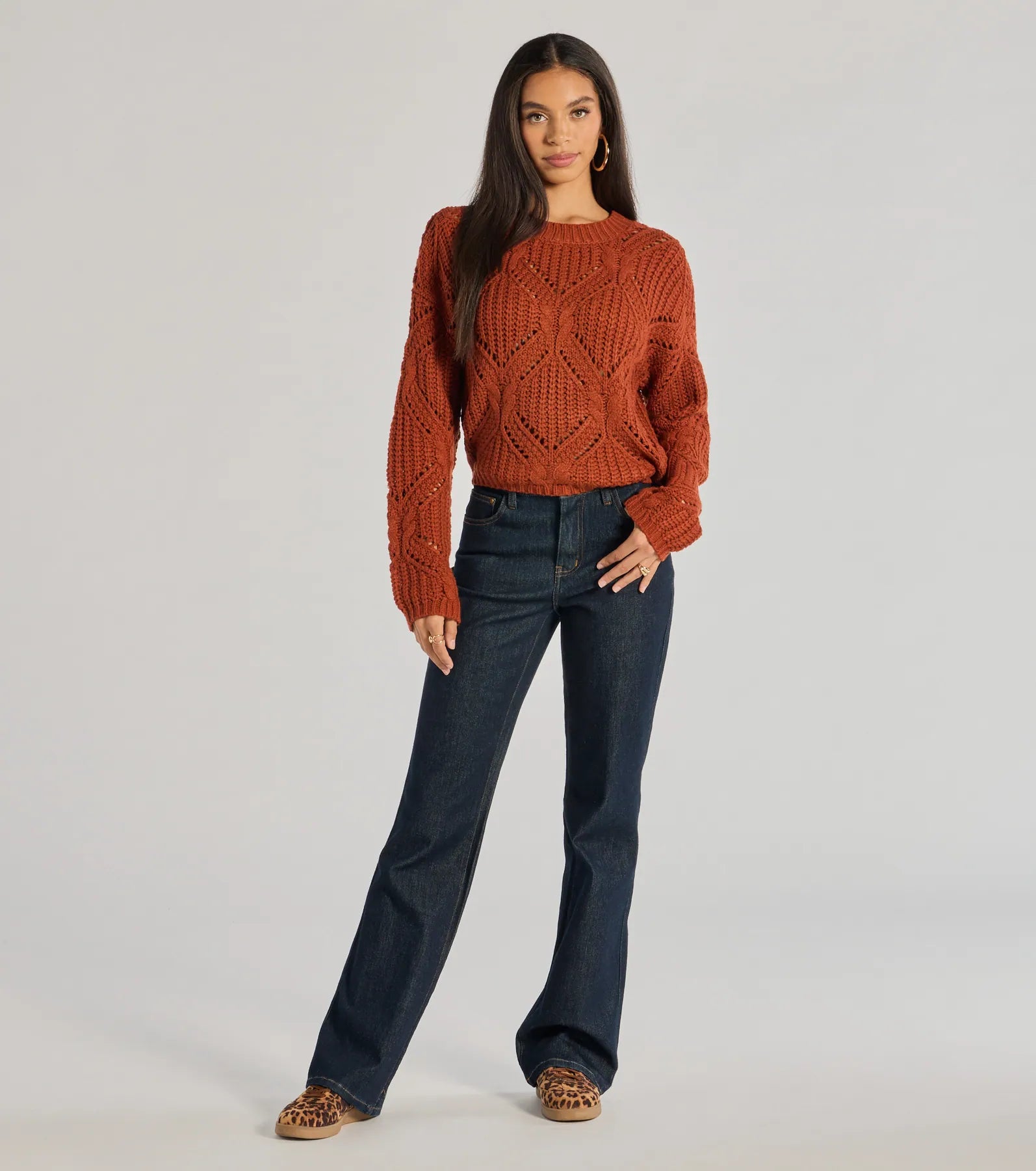 Windsor Cozy Mood Cable Knit Pullover Sweater - view 3