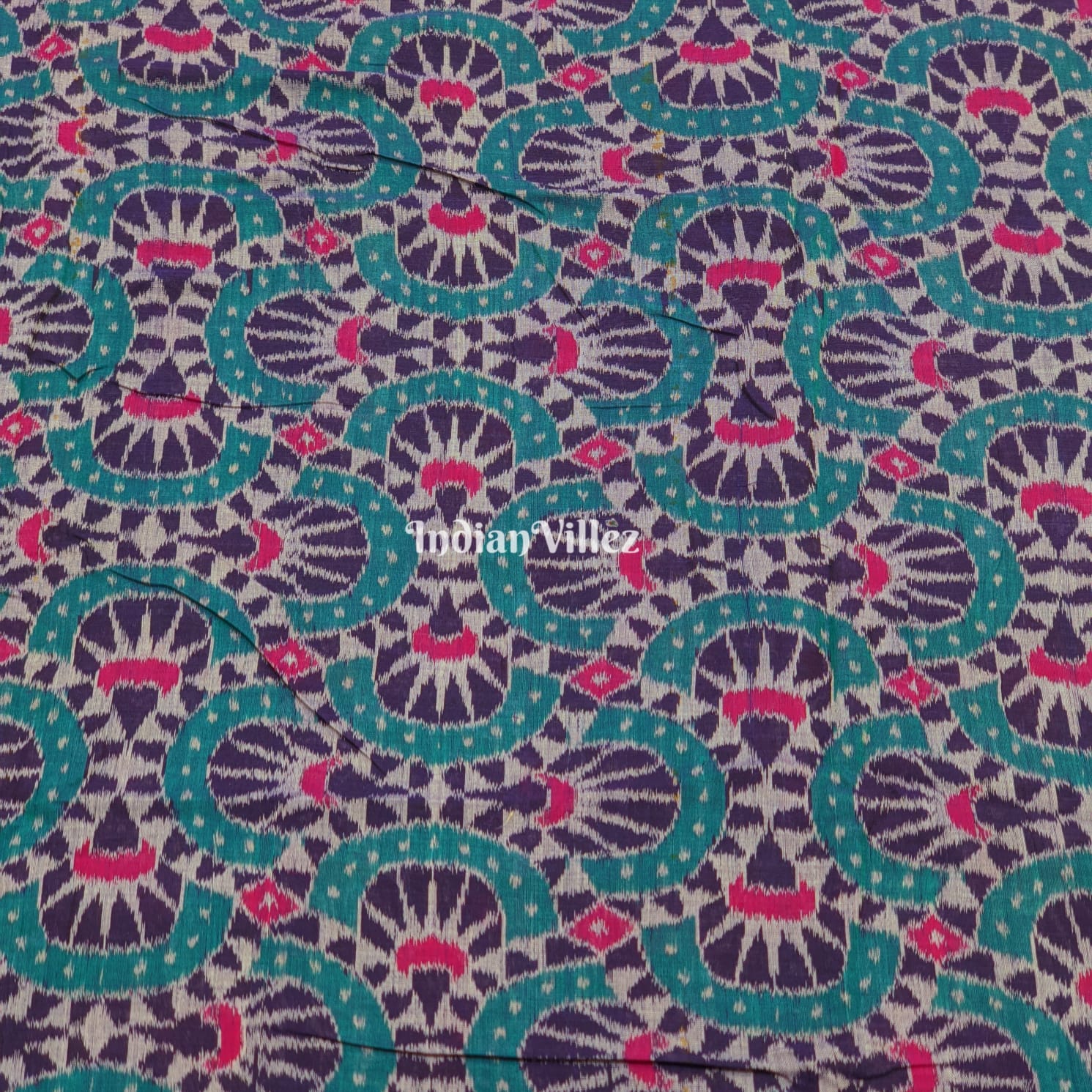 IndianVillèz Odisha Ikat Sambalpuri Cotton Fabric - view 2