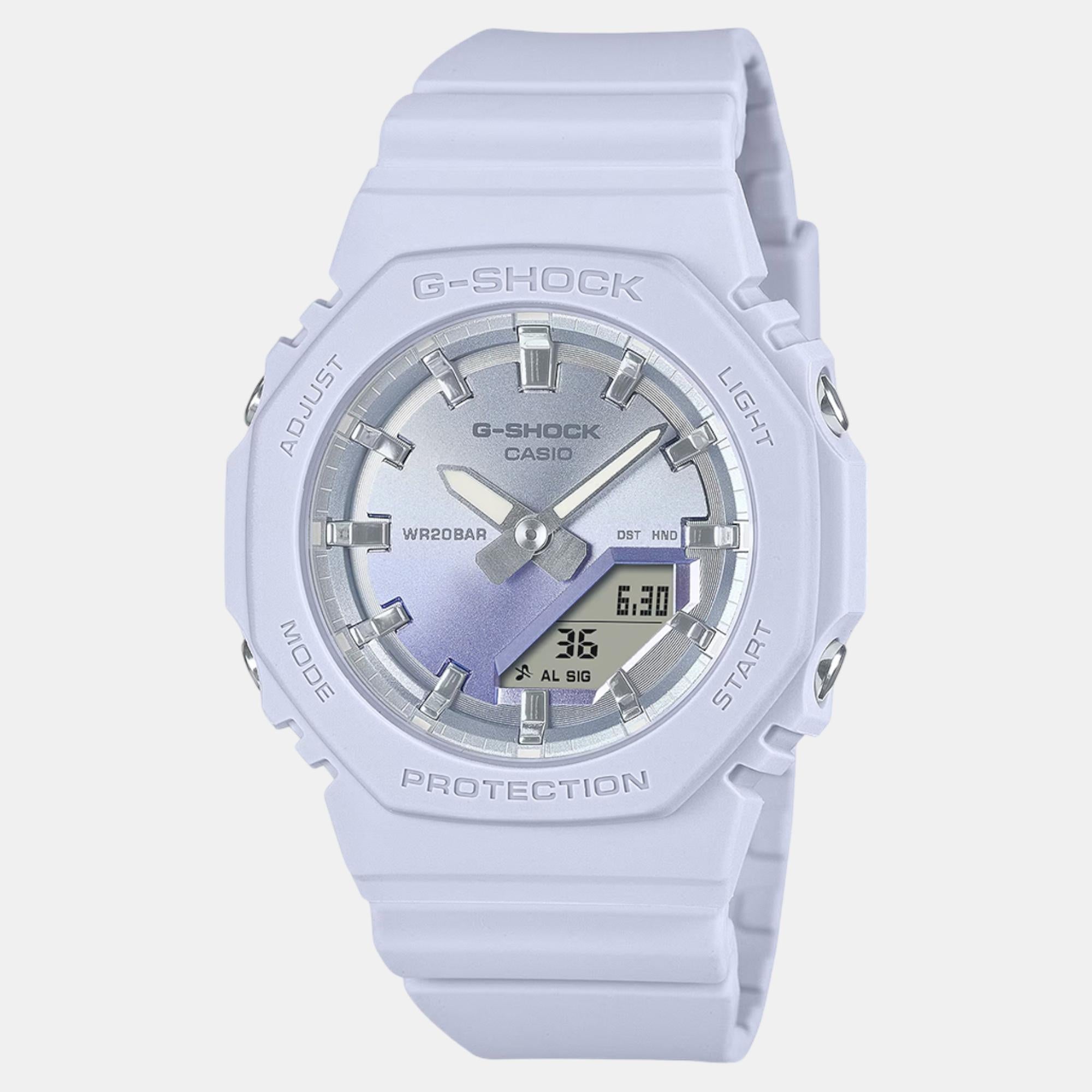 Casio G-Shock Women Quartz Blue Dial Analog-Digital Resin Watch G1558