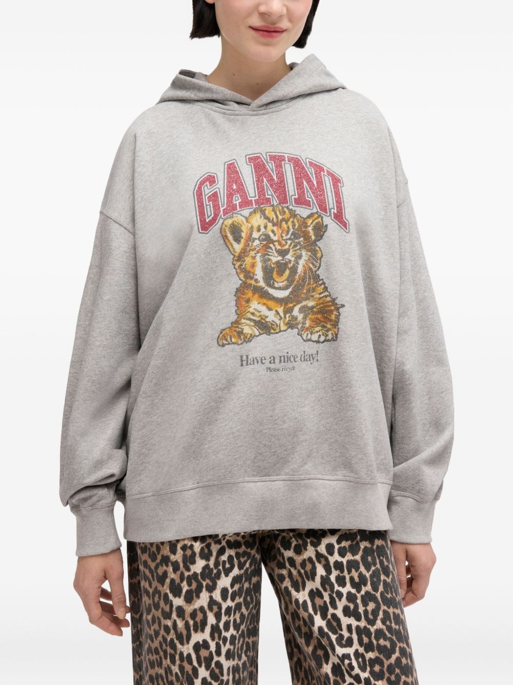 Ganni Margot Kitty organic cotton hoodie – 100% Organic Cotton - view 2