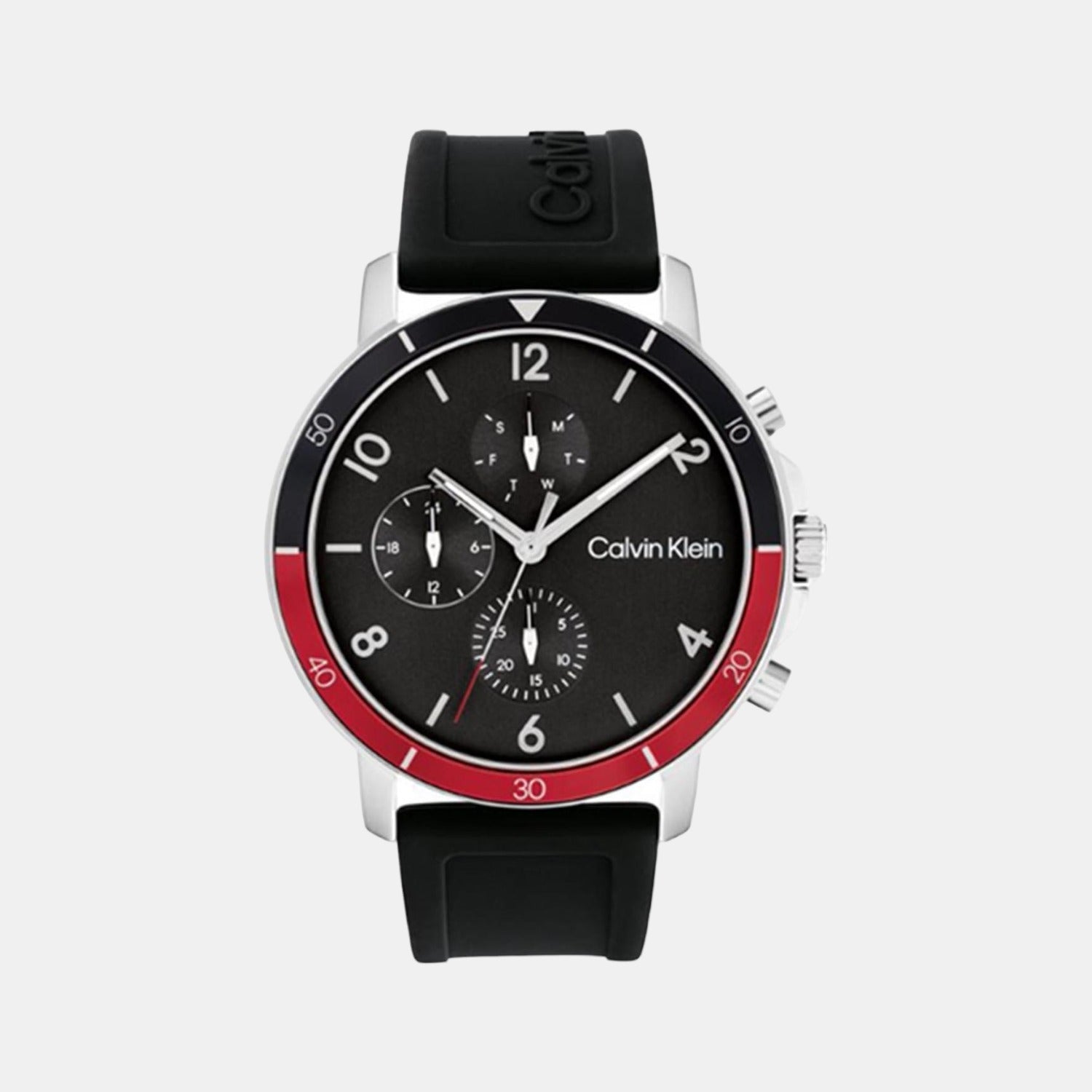 Calvin Klein Gauge Sport Men Quartz Blue Dial Chronograph Stainless Steel Watch 25200072