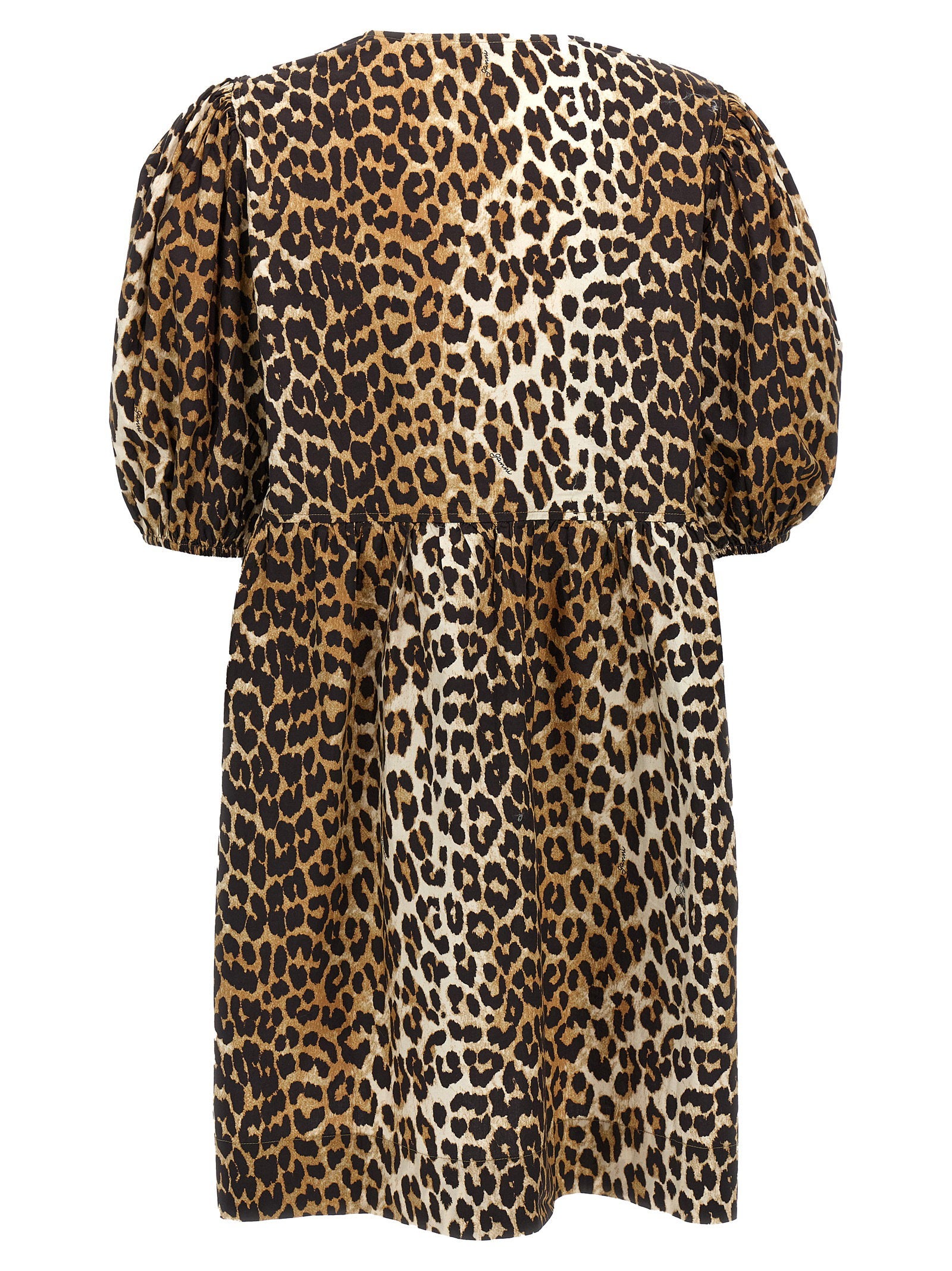 Ganni Leopard Poplin Dress – 100% cotton - view 2