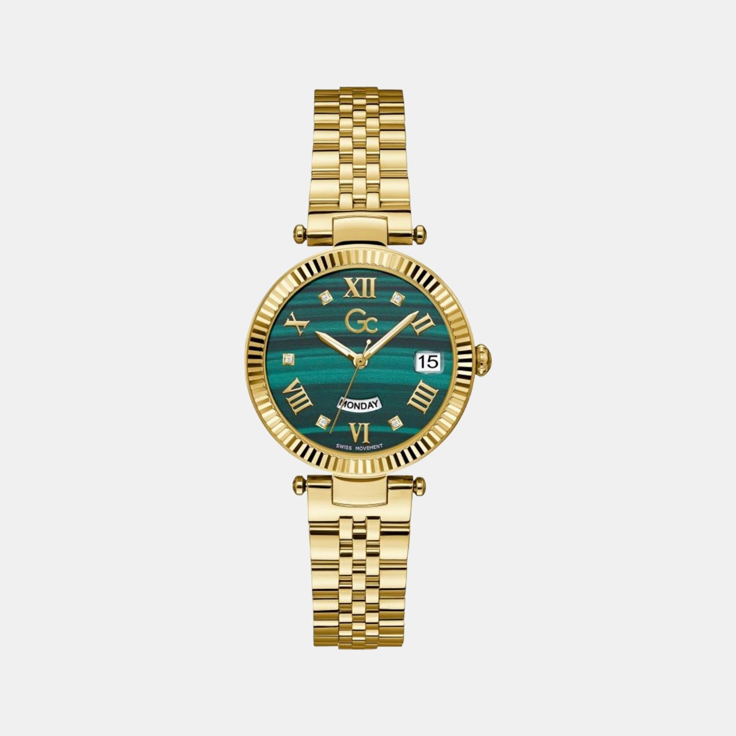 GC Flair Women Quartz Green Dial Analog Stainless Steel Watch Z01006L9MF