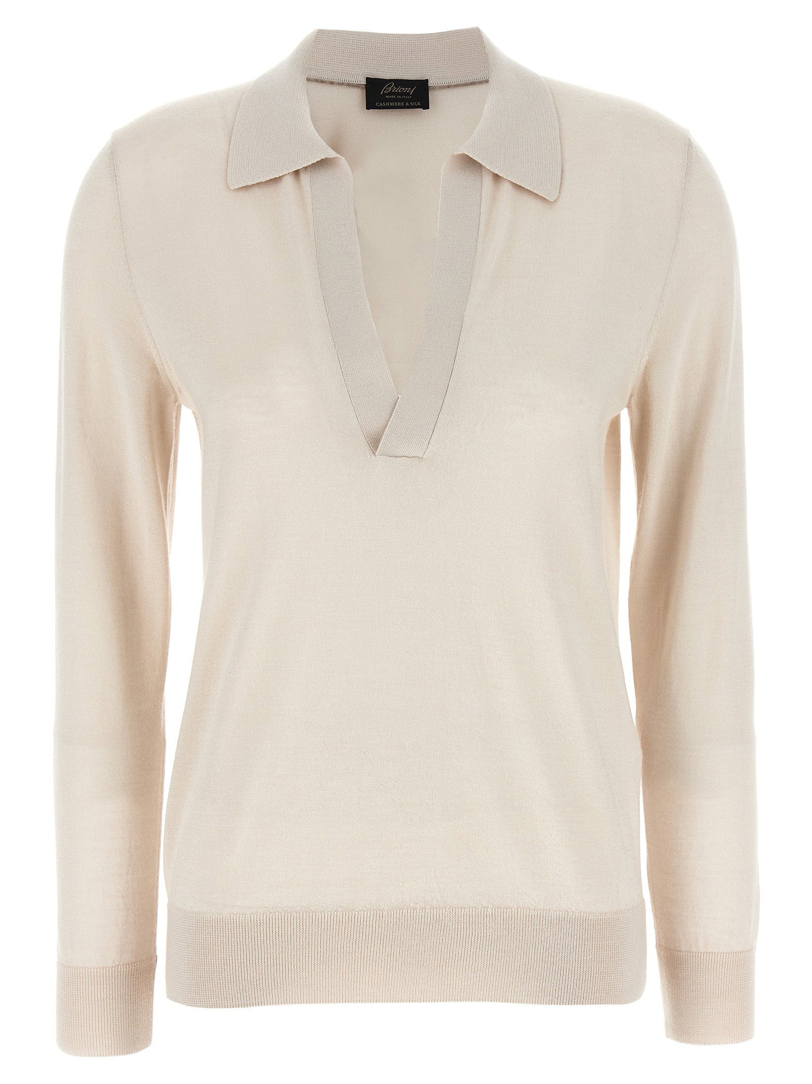 Brioni Cashmere And Silk Polo Shirt – 70% cachemire 30% silk