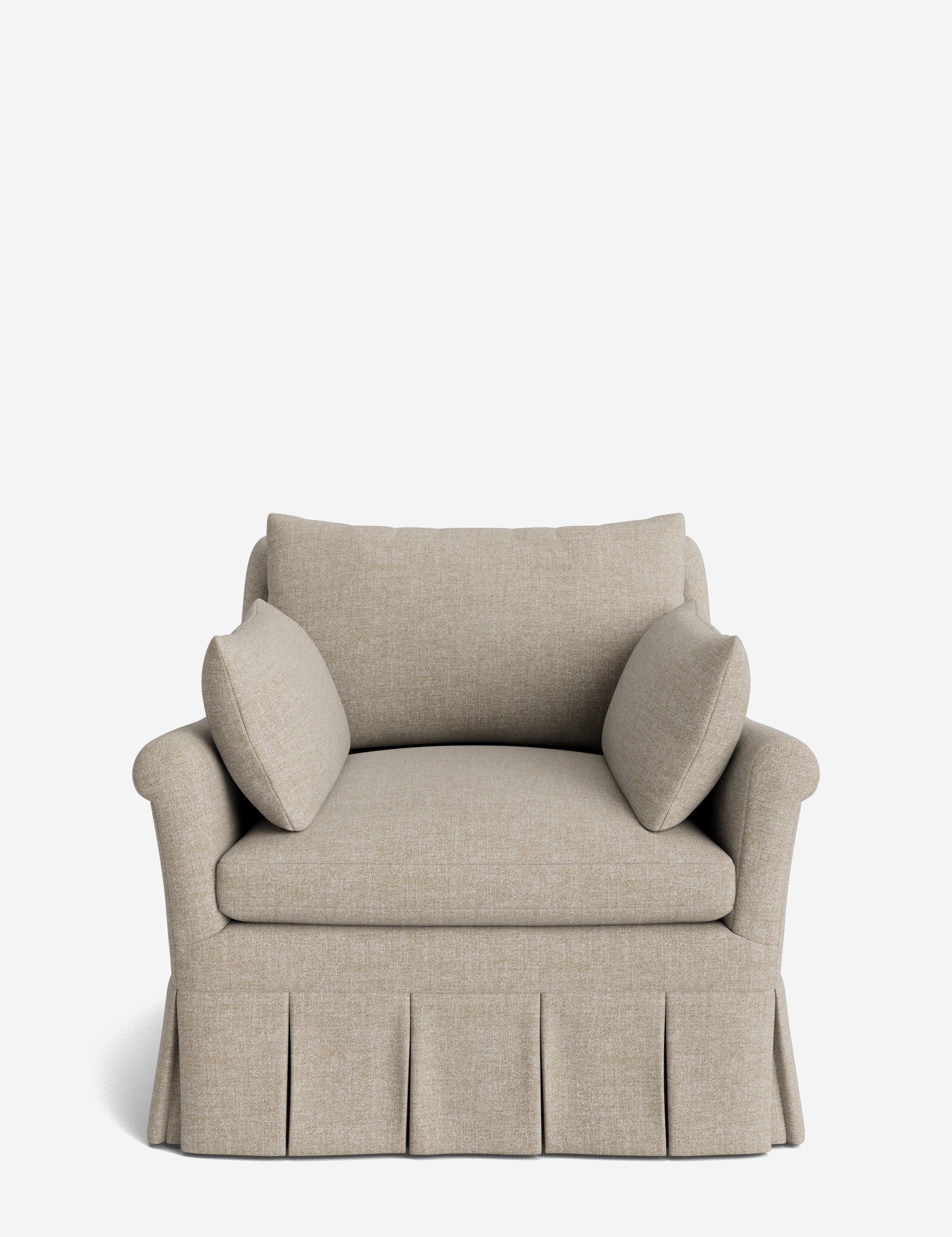 Lulu and Georgia Portola Rolled Arm Luxe Depth Pleated Chair - view 27