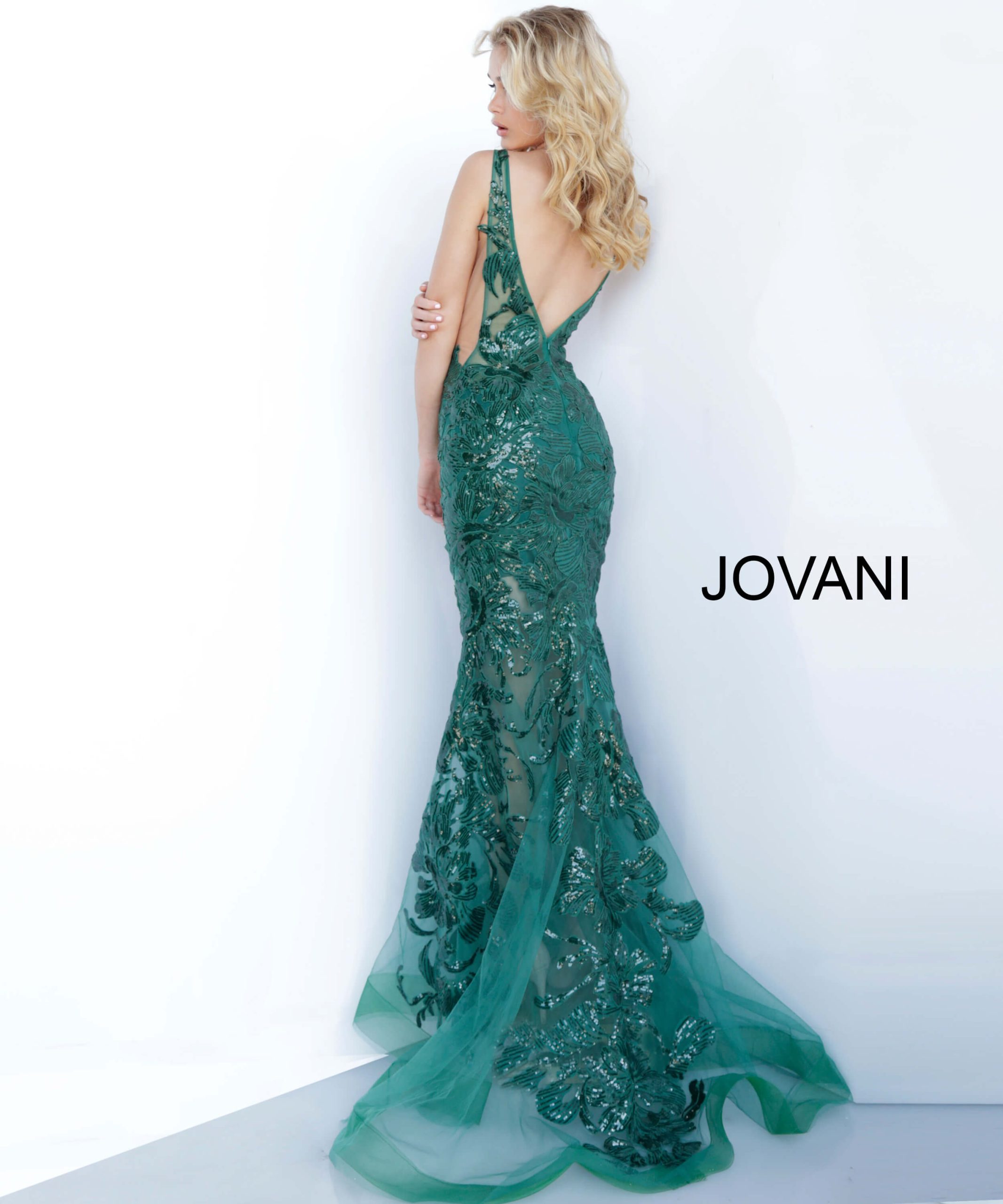 Embroidered Fitted Sleeveless Gown by Jovani 60283 - view 8
