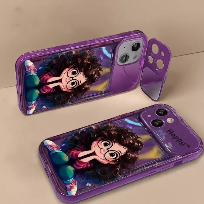 Peeperly Cute Girl Mirror Case with Charm - view 2