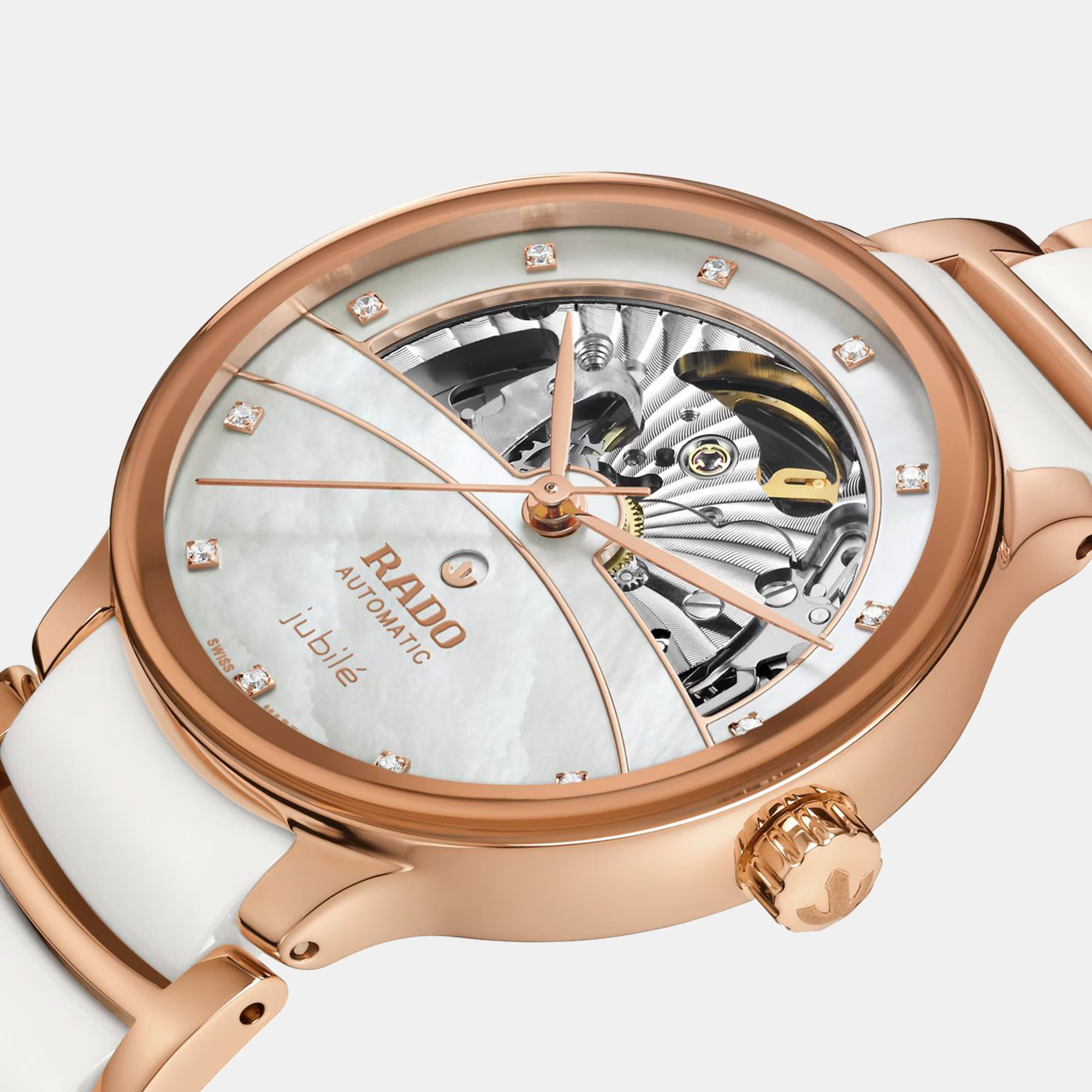 Rado Centrix Women Automatic Mother Of Pearl Dial Analog Stainless Steel Watch R30029922 - view 2