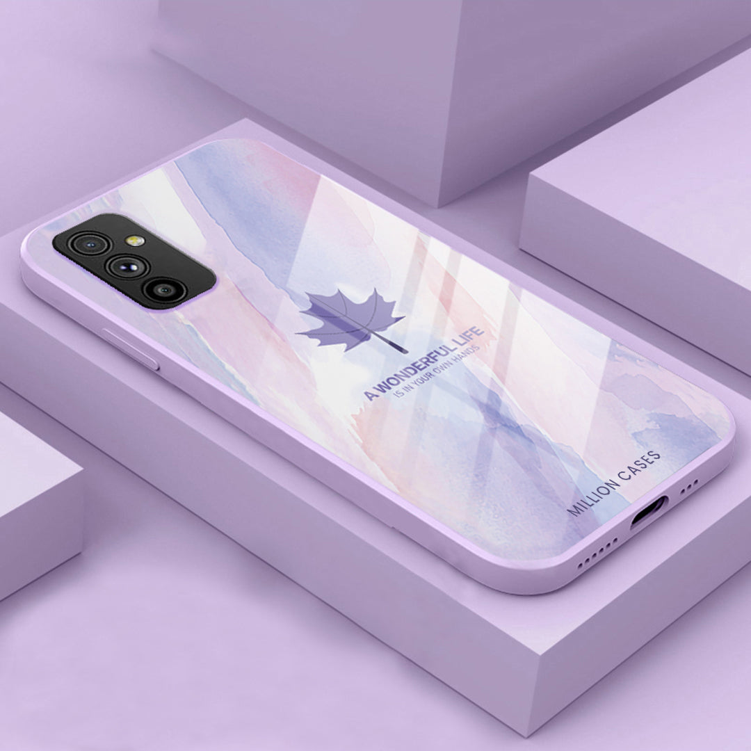 Million Cases Galaxy M52 Watercolor Mapple Leaf Glass Case - view 5