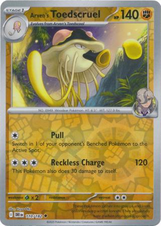 Uncommon sv10-110 reverse – Pokémon Arven's Toedscruel - 110/182 - Uncommon [sv10-110] [Reverse Holo]