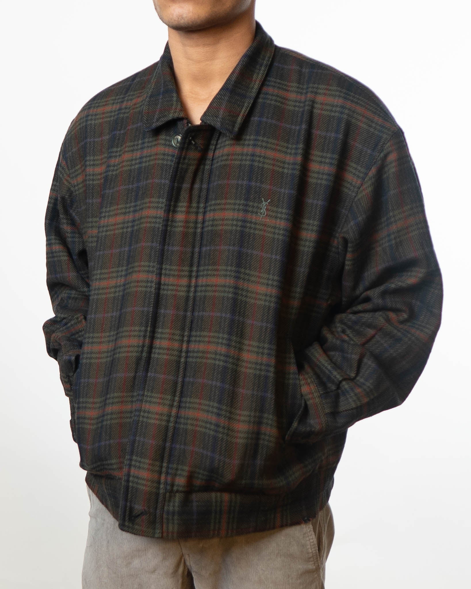 YSL Yves Saint Laurent Vintage Plaid Jacket