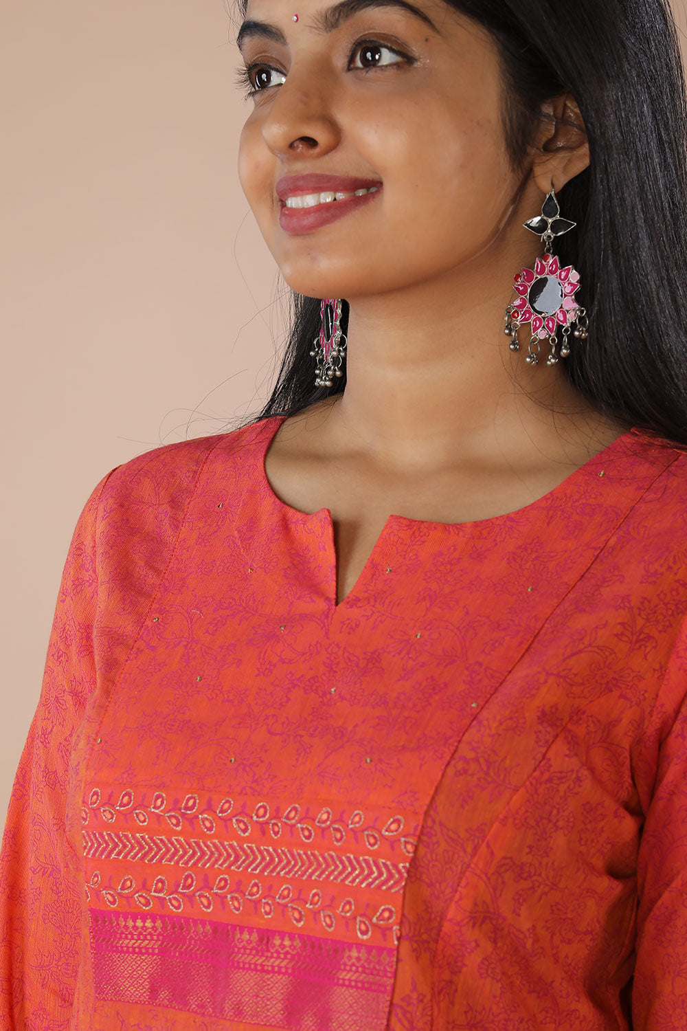Kalanjali Ethnics Festive cotton blockprinted kurti - view 3