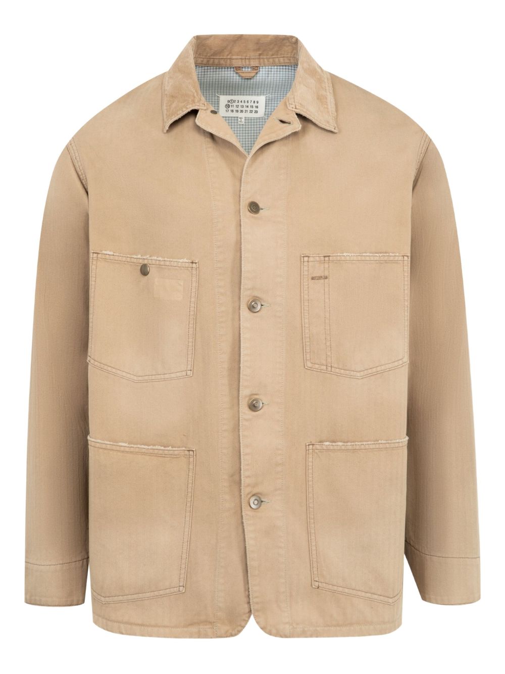 Maison Margiela Herringbone-weave shirt jacket